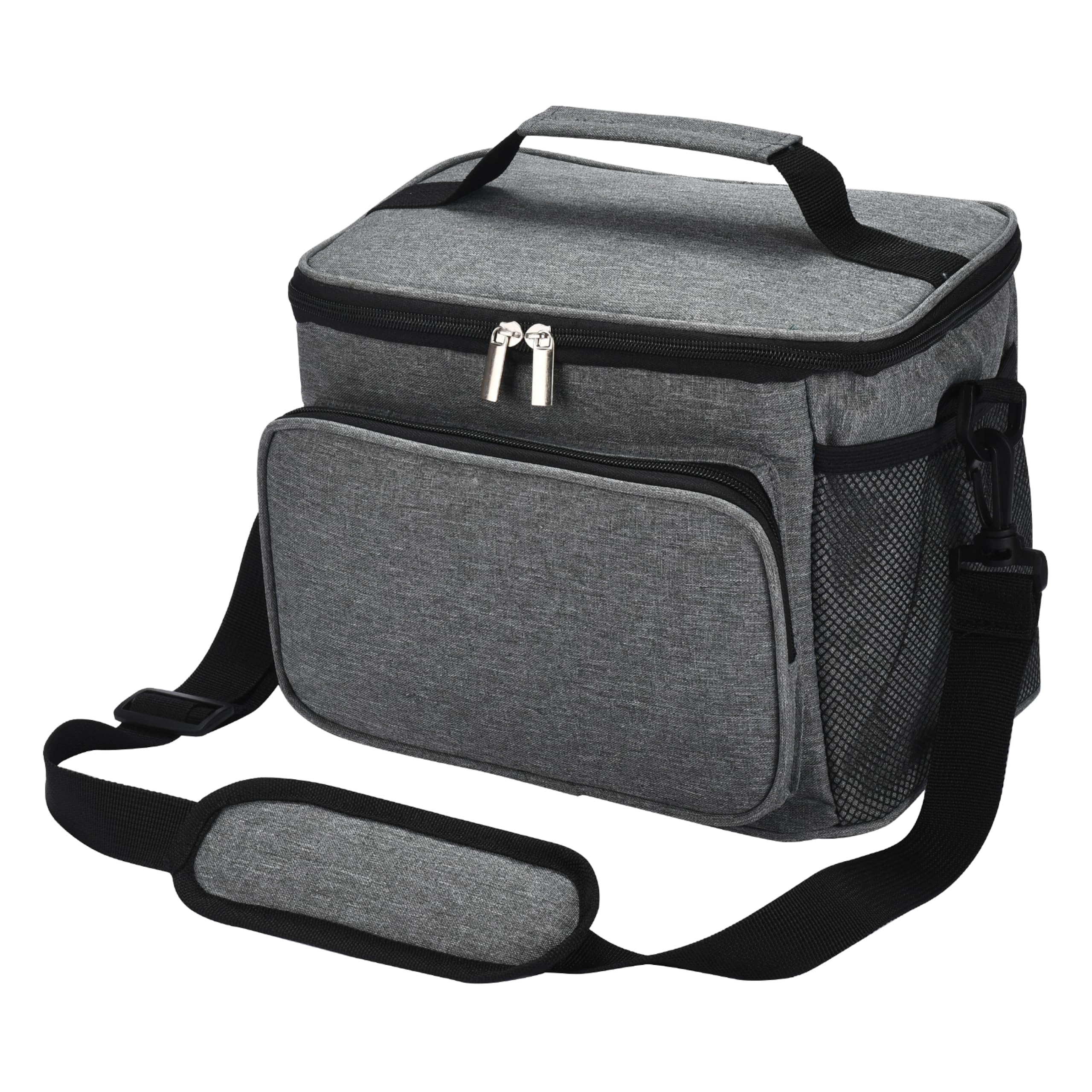 OutleryInsulated Lunch Bag with Adjustable Shoulder Strap - Durable Thermal Insulated Cooler Bag for Office, Work, Outdoor Picnics - Long-Lasting Performance and Freshness Preservation - Grey