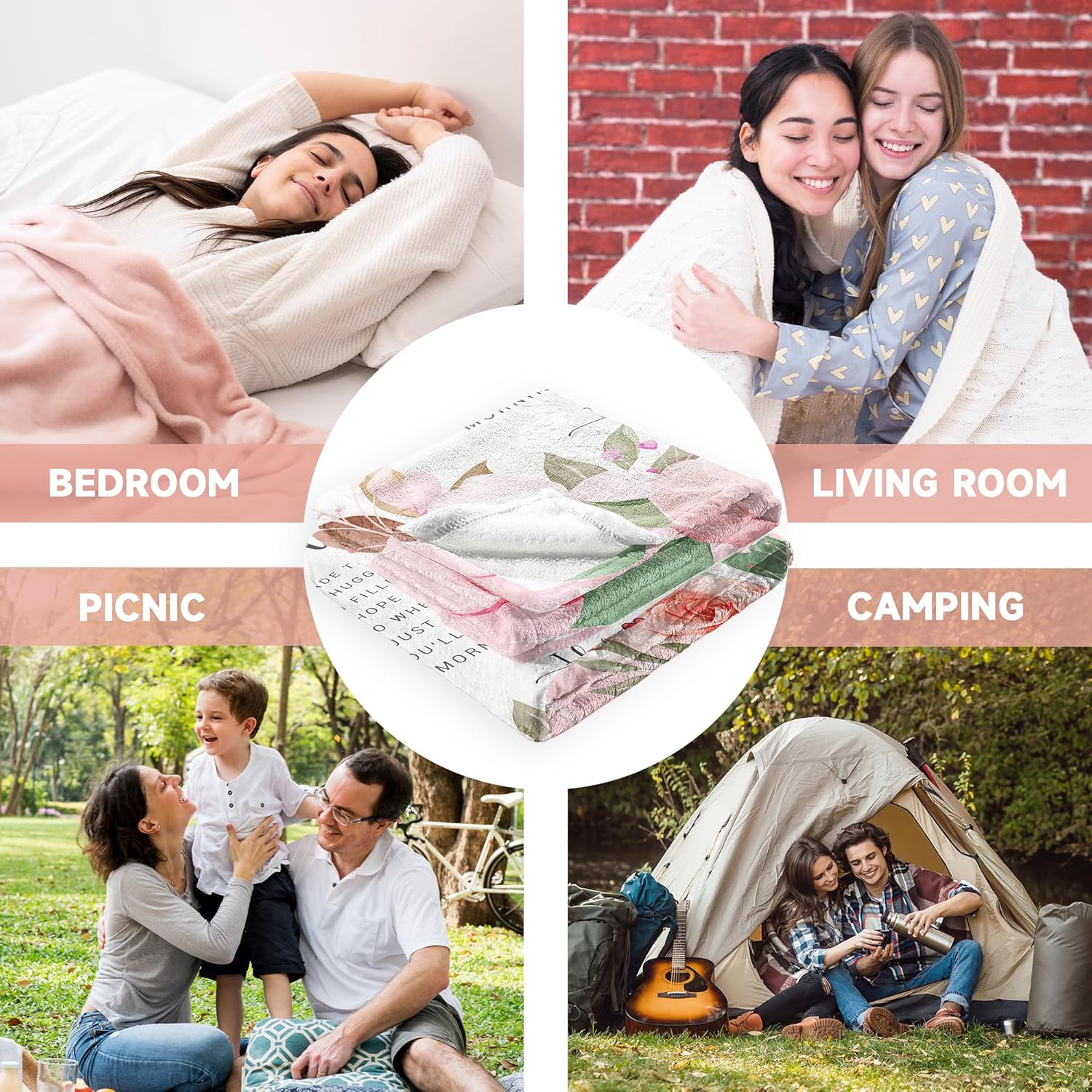 Nanny Gifts - Nanny Gifts from Grandchildren - Gifts for Nanny from Grandkids - Nanny Birthday Gifts - Nanny Birthday Gift Throw Blanket 60" x 50" - Image 7