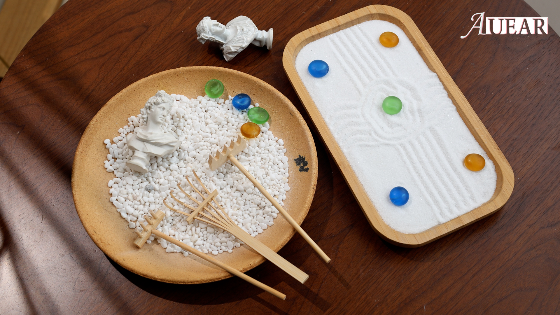 Set de 3 rastrillos mini Zen para jardín de arena miniatura 7