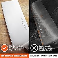 Vista 8 de TUO - Cuchillo japonés para verduras de acero alemán