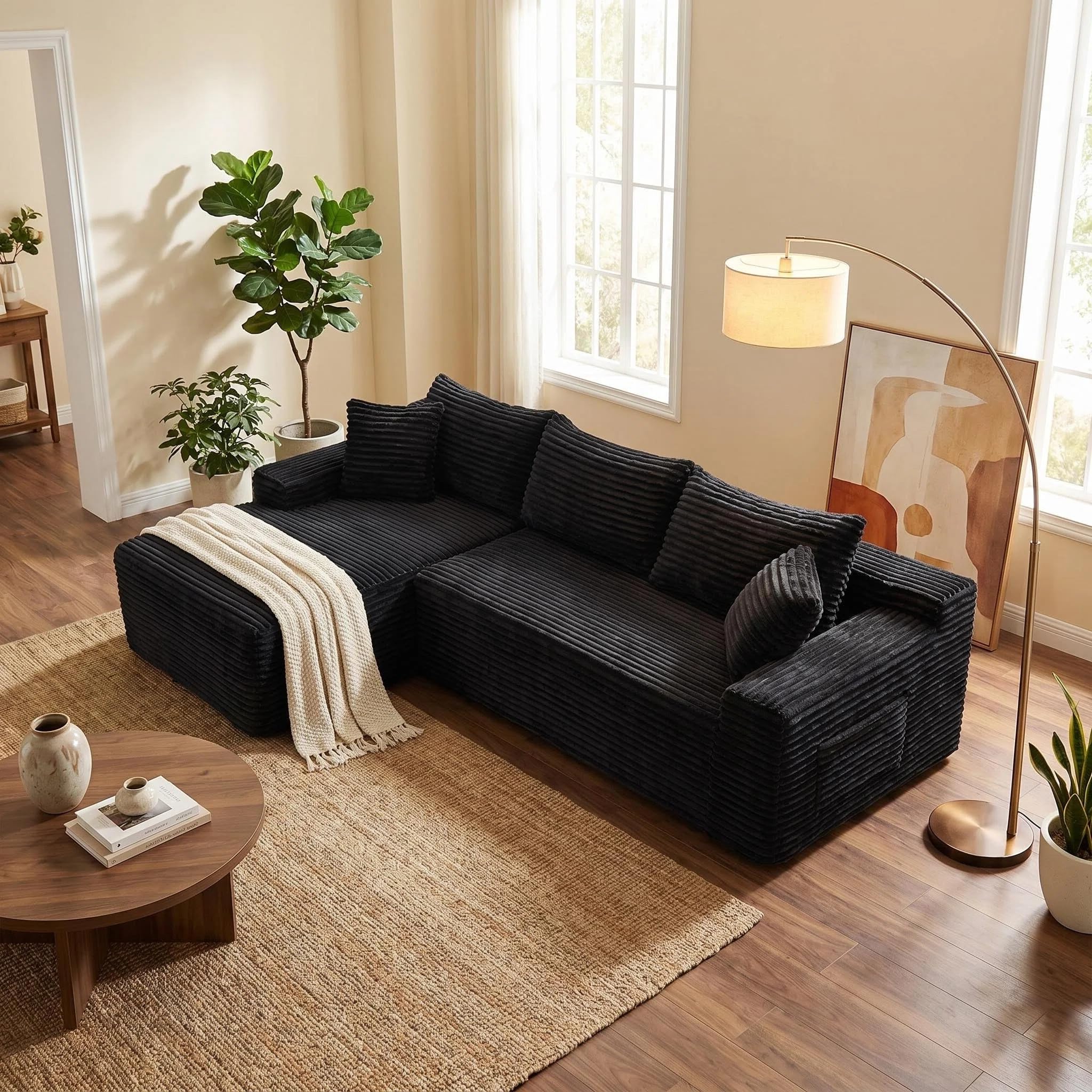 95' L-Shaped Cloud Sectional Couch