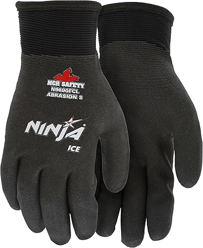 Guantes Ninja Ice FC de Memphis Glove, con dorso de doble capa de nylon y completo revestimiento HPT, color negro, talla XL, N9690FCXL