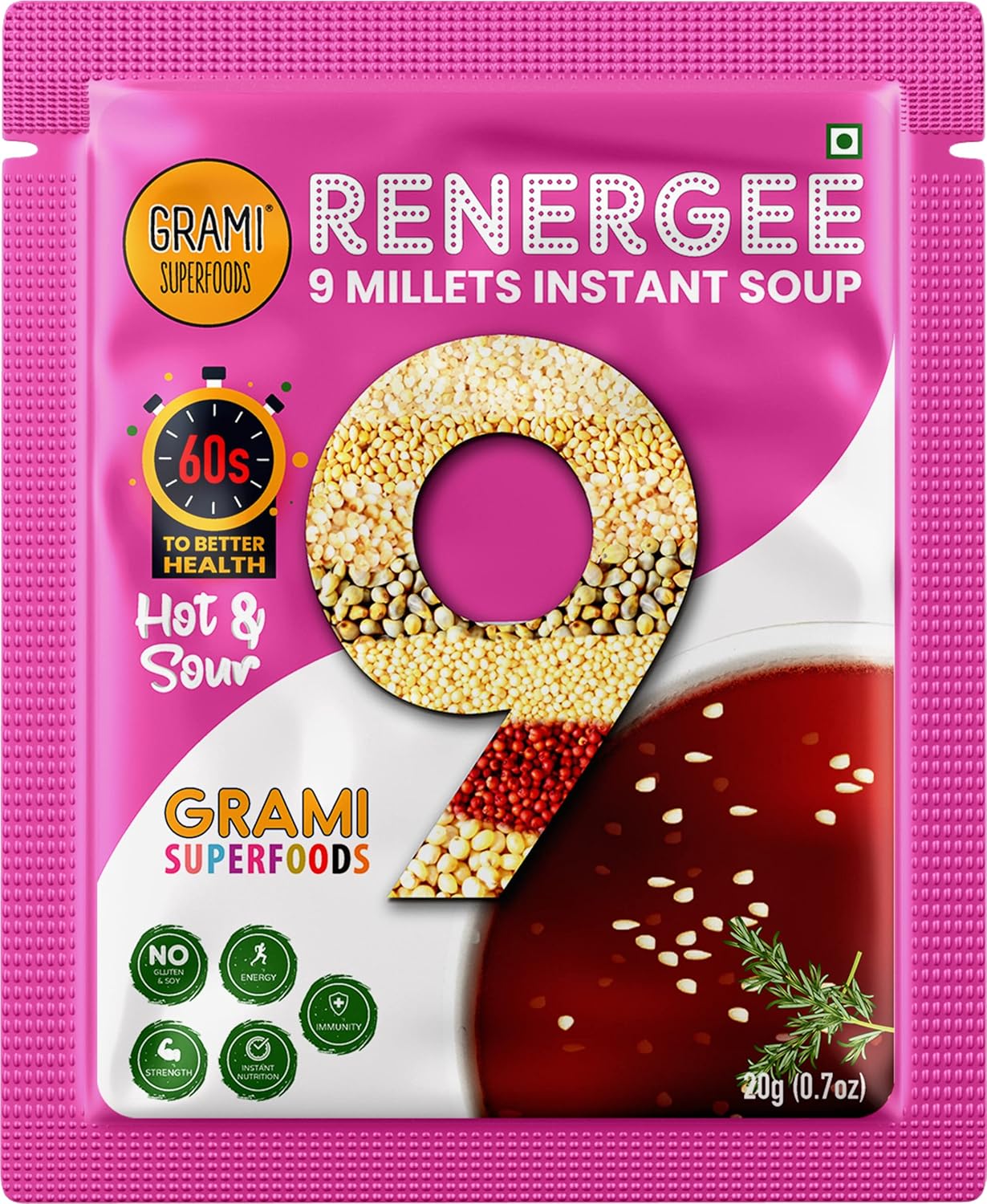 Buy Now Grami Superfoods Renergee 9 Millets Instant Assorted Soup – ...