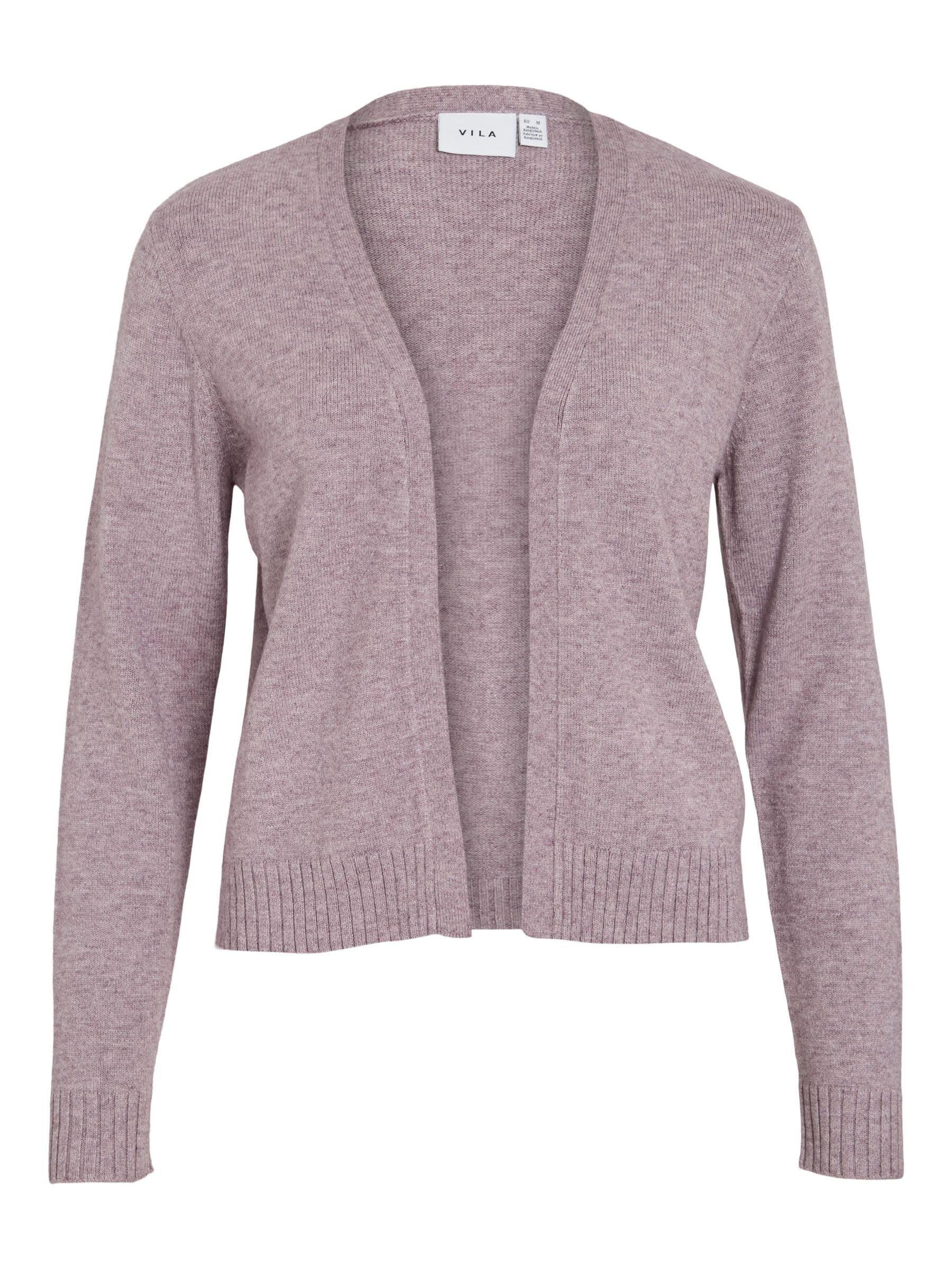 Vila Women's Viril Short L/S Knit Cardigan Noos Cardigan, Toadstool, S