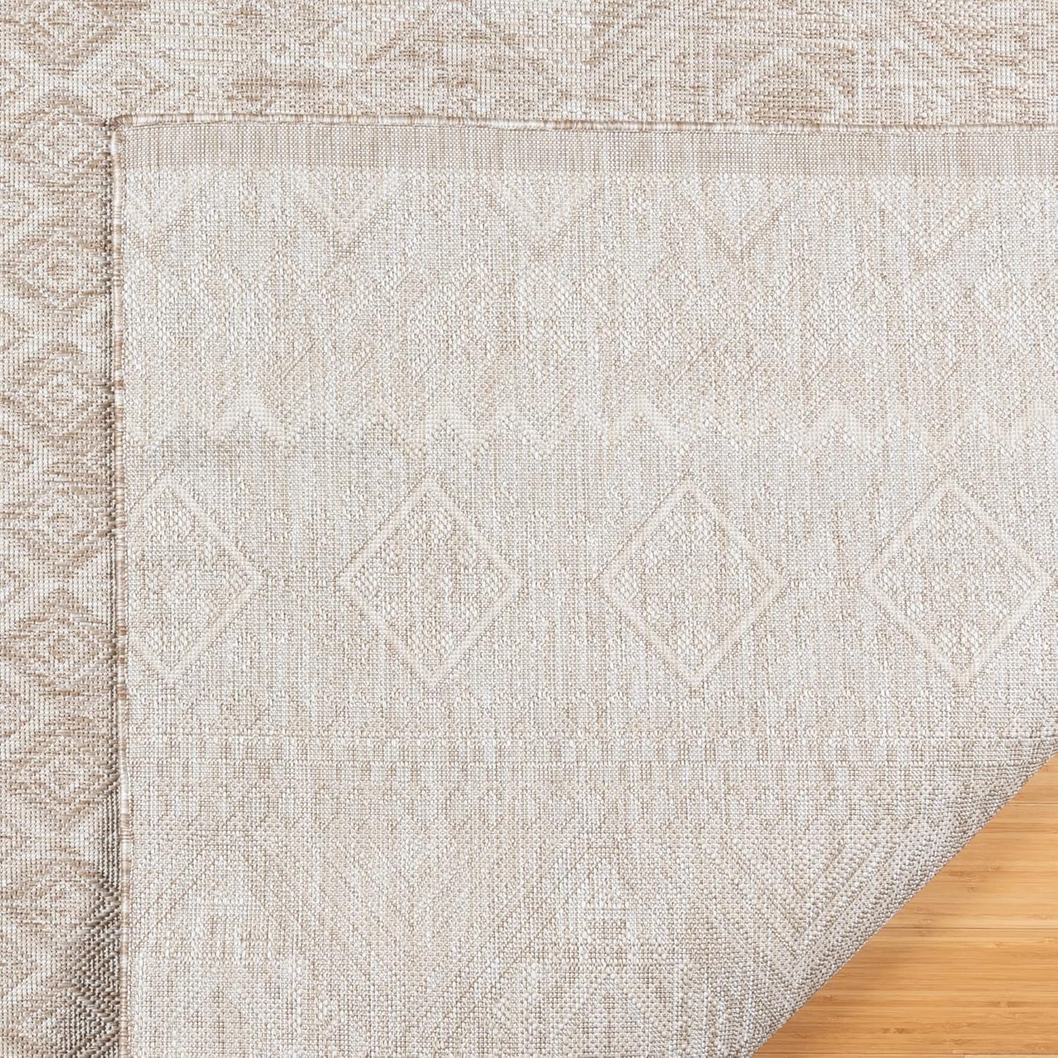 Gertmenian Indoor Outdoor Area Rug, Classic Flatweave, Moroccan Collection II, Stain & UV Resistant Carpet, Deck, Patio & Mudroom, 9x13 Extra Large, Vintage Brown Tan Distressed Classic Tribal, 19504