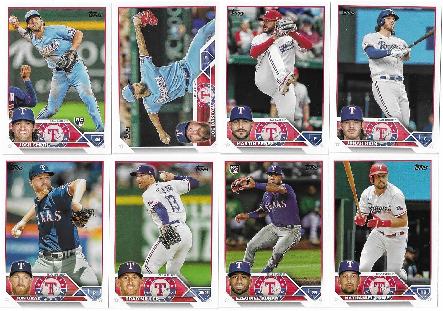 2023 Topps Series 1 & 2 Texas Rangers Team Set 20 Cards ALCS Champions World Series