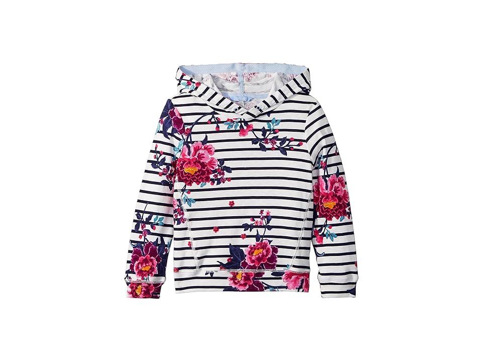 

Joules Kids Striped Floral Hooded Sweatshirt (Toddler/Little Kids/Big Kids) (Stripe Chinoise Floral) Girl's Sweatshirt