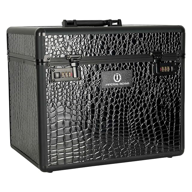 Imperial Riding Shiny Caja de Limpieza con Cerradura de combinación, Compartimentos Ajustables