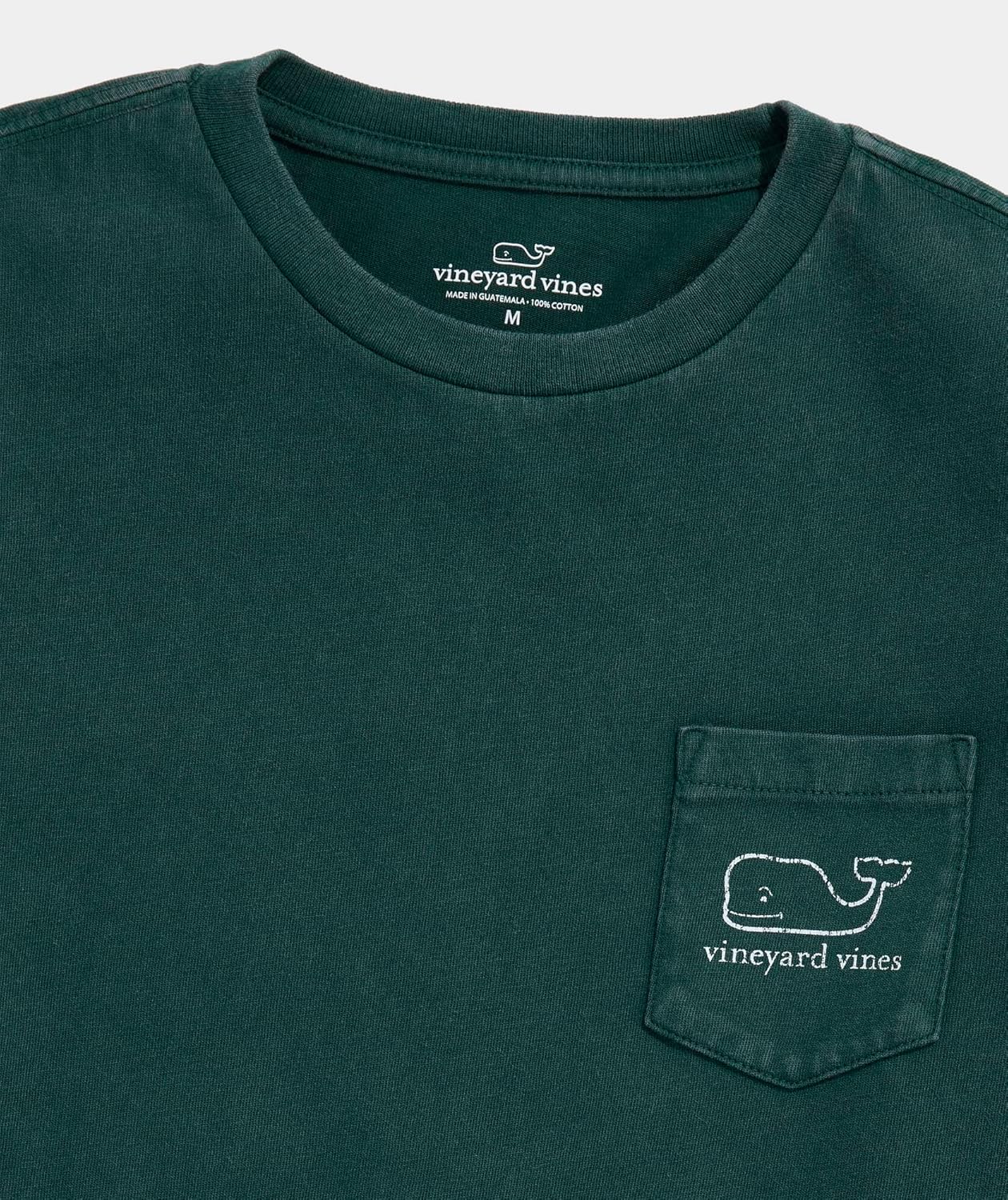 Vineyard Vines Boys Boys' Drift Dye Vintage Whale Long-Sleeve Garment Dye Pocket Tee - Image 3