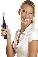 Vista 4 de Pursonic S420 cepillo dental sónico recargable de alta potencia con 12 cabezas de cepillo y cargador de almacenamiento., Azul