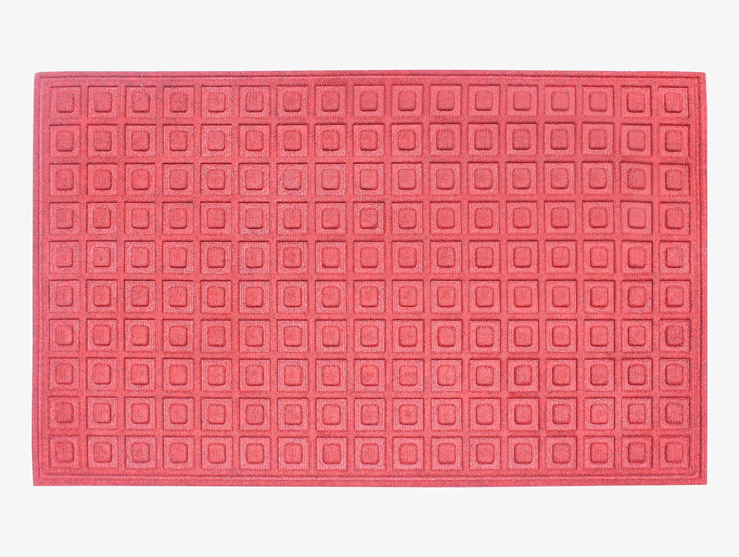A1HC Durable All Weather Absorbent Doormat, Dries Quickly, Absorbs Up to 2 Cups of Water, Stain and Fade Resistant, Captures Dirt, Indoor and Outdoor Mats, Boot Sc, 24x 36