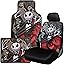 Plasticolor 6 Piece Nightmare Before Christmas Jack Skellington Ghostly Design Front and Rear Floor Mats and Seat Cover Set f