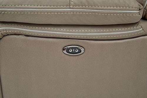 Miniatura 4 de Betsy Furniture Juego de sofá reclinable eléctrico de microfibra 8007 (color pardo, sofá eléctrico+sofá biplaza)