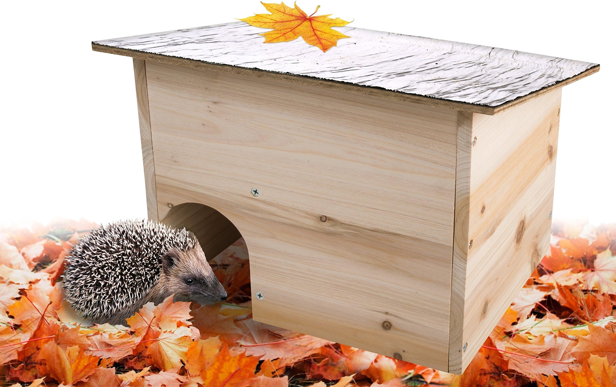 Gardigo 90568 - Hedgehog Home - Natural Wooden Hedgehog House & Hibernation Shelter