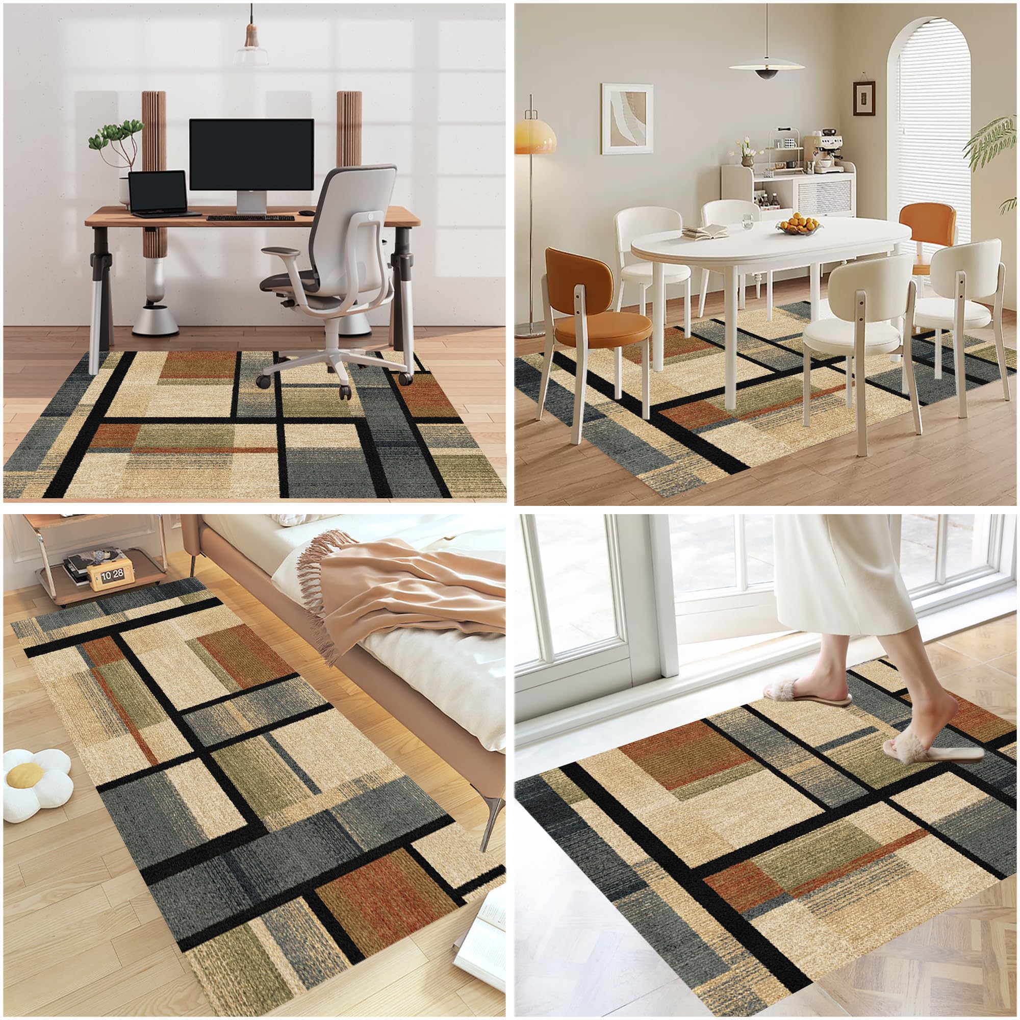 Protection de Sol pour Chaise de Bureau, Tapis de Sol Bureau Antidérapant Tapis Protection Sol Chaise Bureau Gaming Protège Parquet Chaise roulettes pour Sols Durs, Tapis Fauteuil Bureau 100 x 120 cm