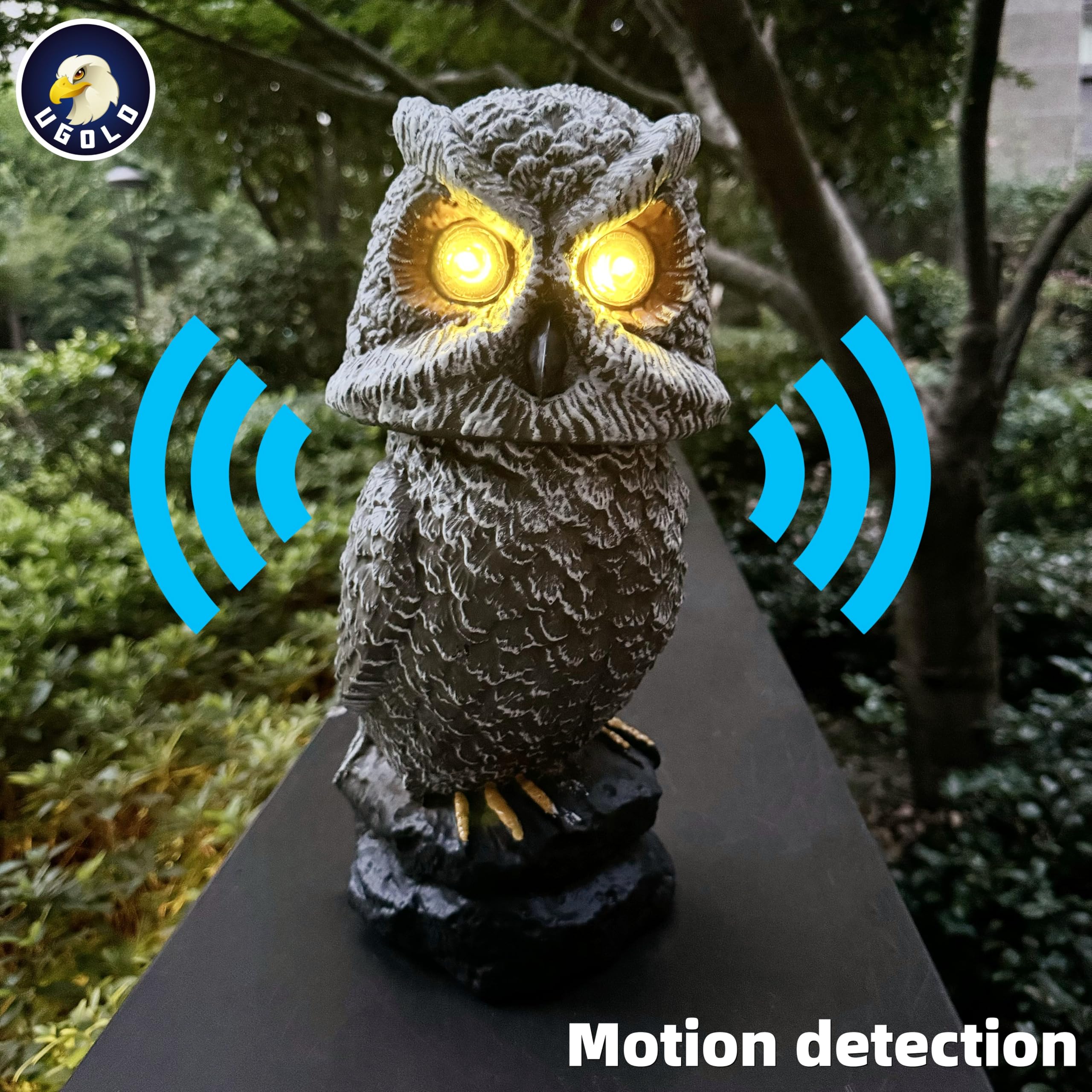 OwL デモ Amazon.com: Ugold Solar Powered Owl with Motion Detection, Silent