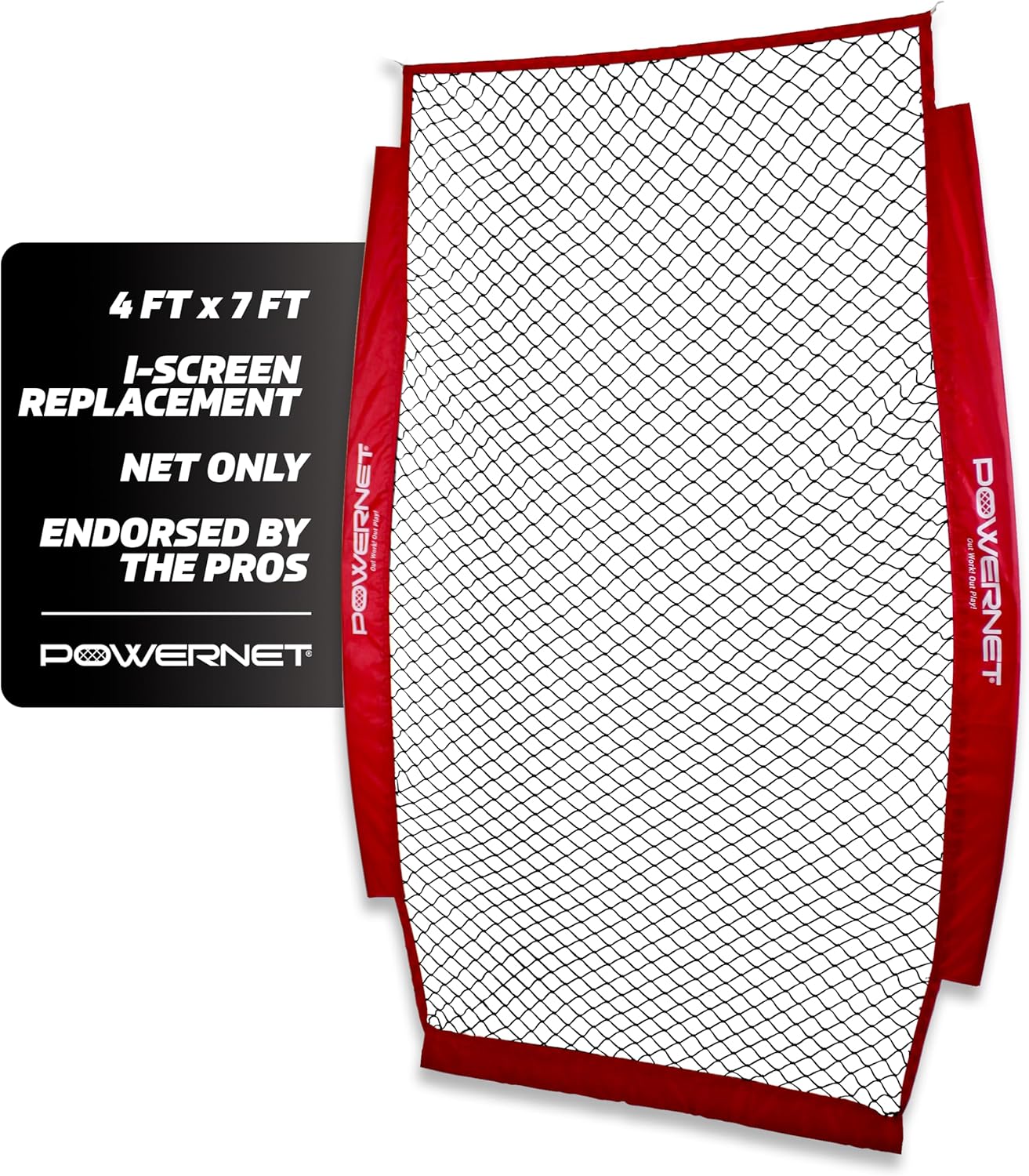PowerNet 4x7 FT Portable Pitching I-Screen NET ONLY