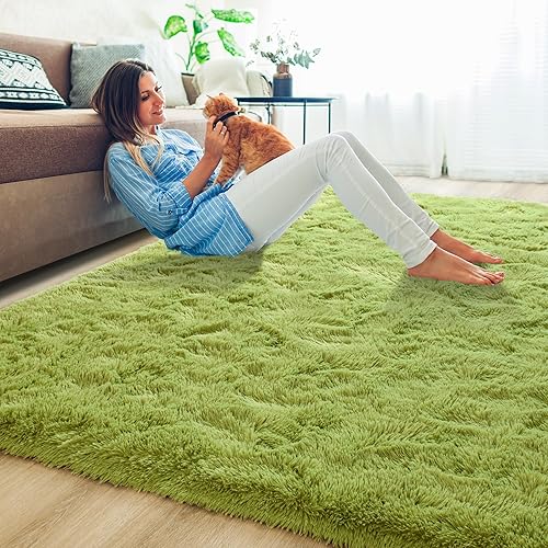 Vista 114 de JUNOVO - Alfombras de área ultra suaves de 3 x 5 pies, alfombras esponjosas para dormitorio, niños, niñas, bebés, sala de estar, suelo, cuarto