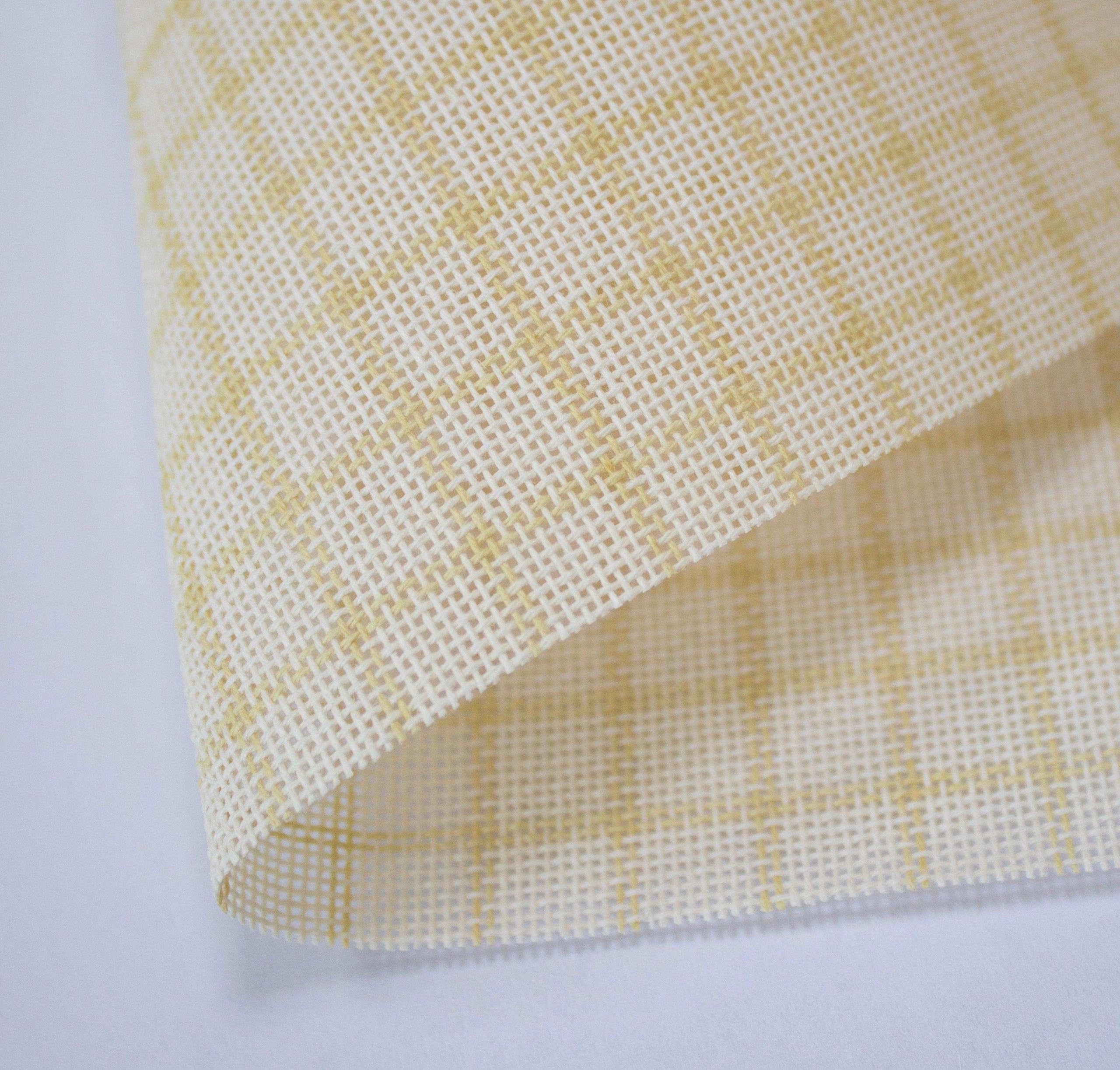 Luca-S Beige With Grid (2169) Needlepoint Fabric 25 Count – 100% Cotton – Beige – 20" X 20" – 25 Count Fabric With Helping Grid For Cross Stitch & Embroidery