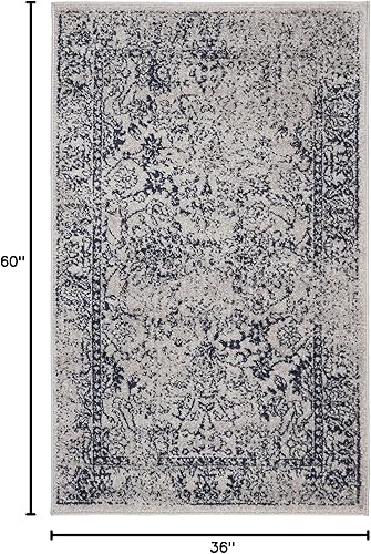 Miniatura 81 de Safavieh colección Adirondack - Alfombra de área, 6 x 9 pies, gris y azul, diseño oriental desgastado, no desprende pelusa, fácil cuidado, ideal