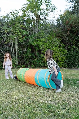 Vista 104 de Pacific Play Tents 41410 - Túnel de gateo Galaxy de 6 pies para niños con estrellas que brillan en la oscuridad Rojo, amarillo