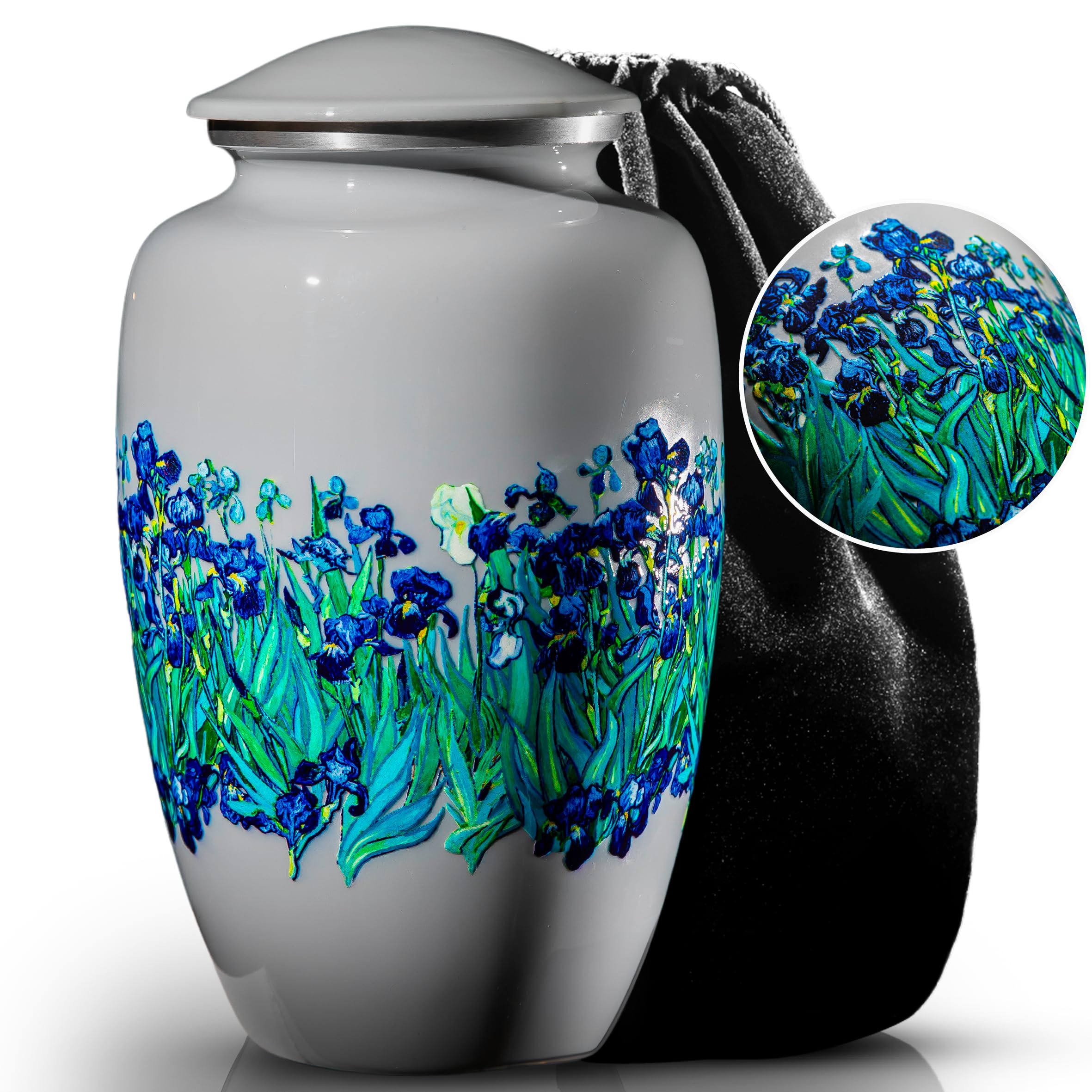 Amazon.co.jp: Blessbuy 花の骨壷 ゴッホ アイリス 遺灰用骨壷 大人用