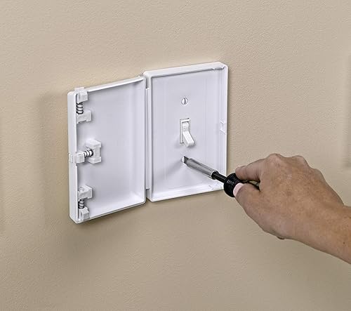 Miniatura 7 de Cubierta de seguridad eléctrica resistente a las mascotas para el hogar y los negocios, fabricado en Estados Unidos, interruptor de luz estándar
