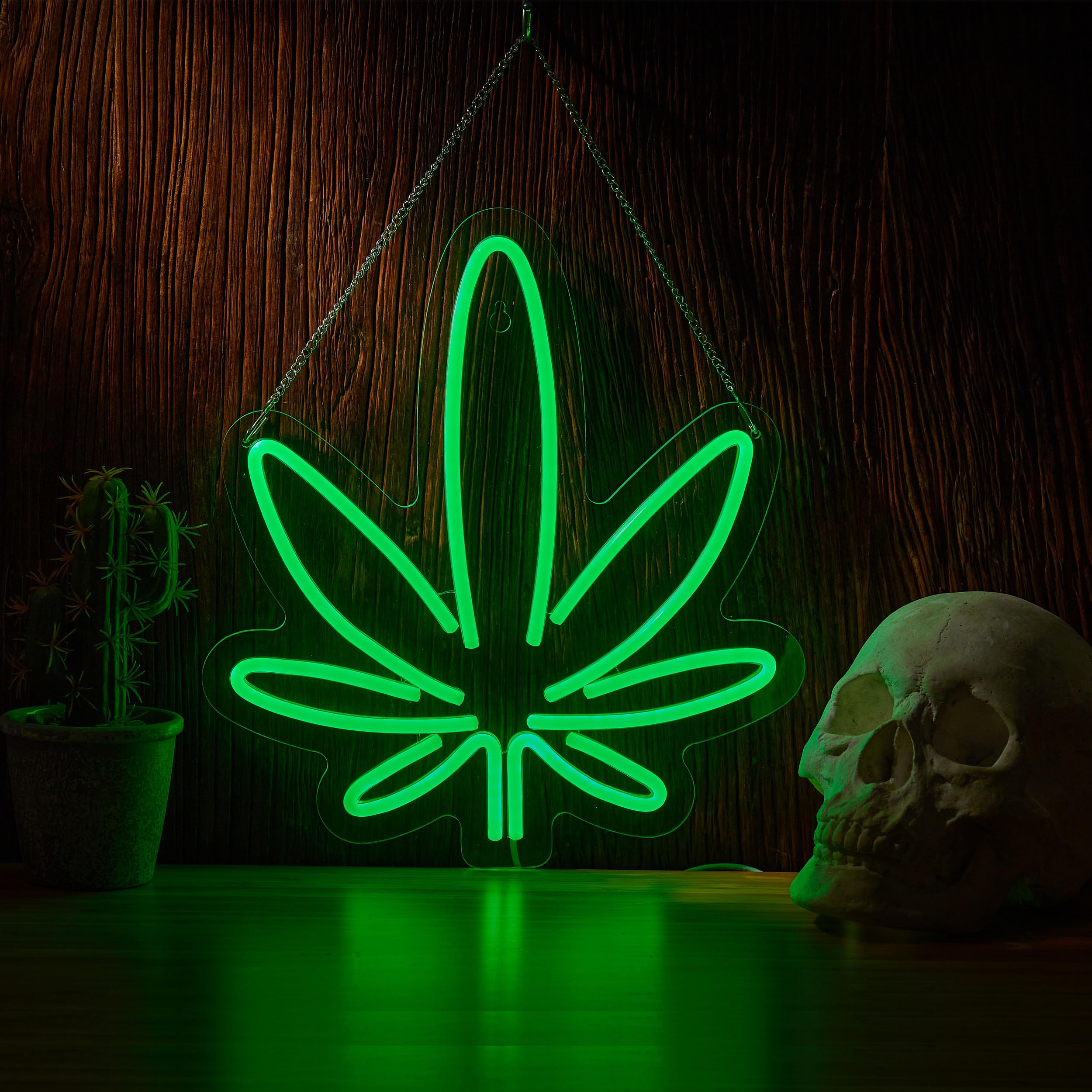 Roouneon Marijuana Hemp Leaf High Life Neon Sign for Wall Décor with Dimmable Switch LED Cannabis Weed Hemp Leaf Signs Beer Bar Man Cave Wall Decor Light