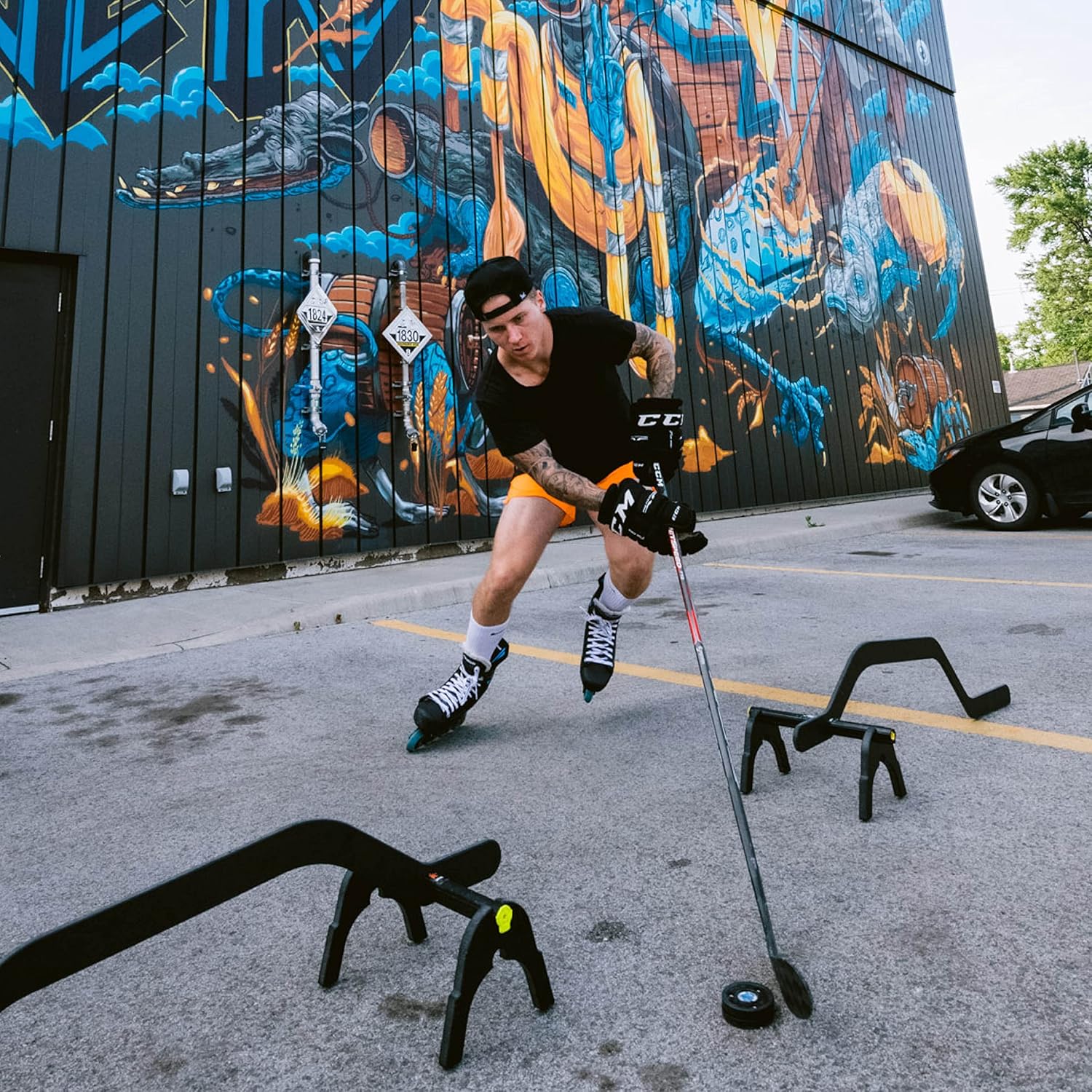 質感改良！Marsblade O1 シャーシ ローラーやアイスホッケースケートに取り付け アイススケートを模倣 特許取得済みロッカーテクノロジ ひも結び練習