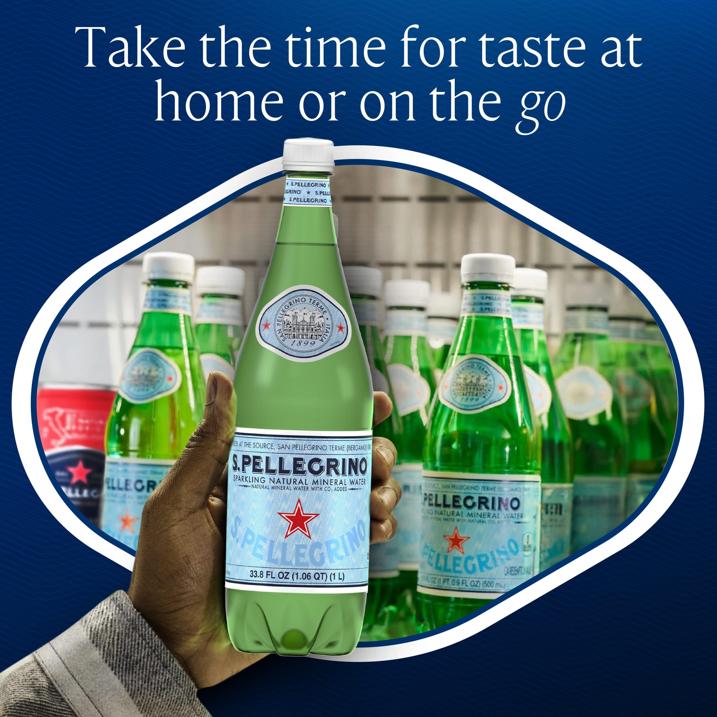 SAN PELLEGRINO NATURAL SPRK MINERAL WATER PLASTIC BOTTLE 1 CT 33.8 Fl Oz (Pack of 1)