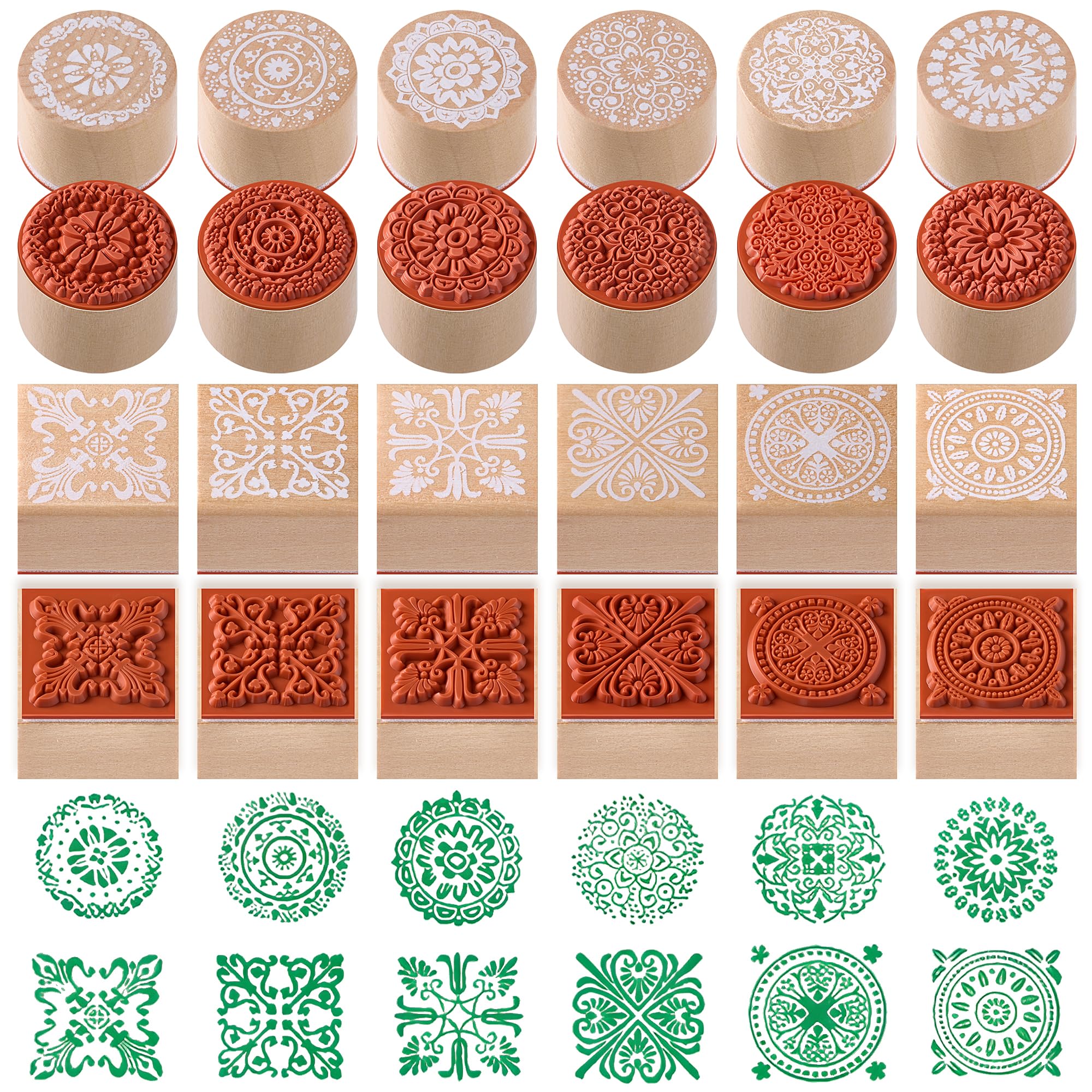 12 Wood Stamps - Crafting, Scrapbooking & DIY -8