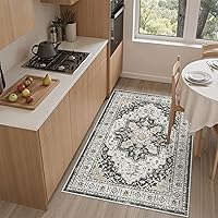 Vista 122 de Madane Alfombra Pasillera Lavable - Alfombras Pasilleras 2x6 para Pasillos de 6 Pies Antideslizante Vintage Alfombra Pasillera de Cocina