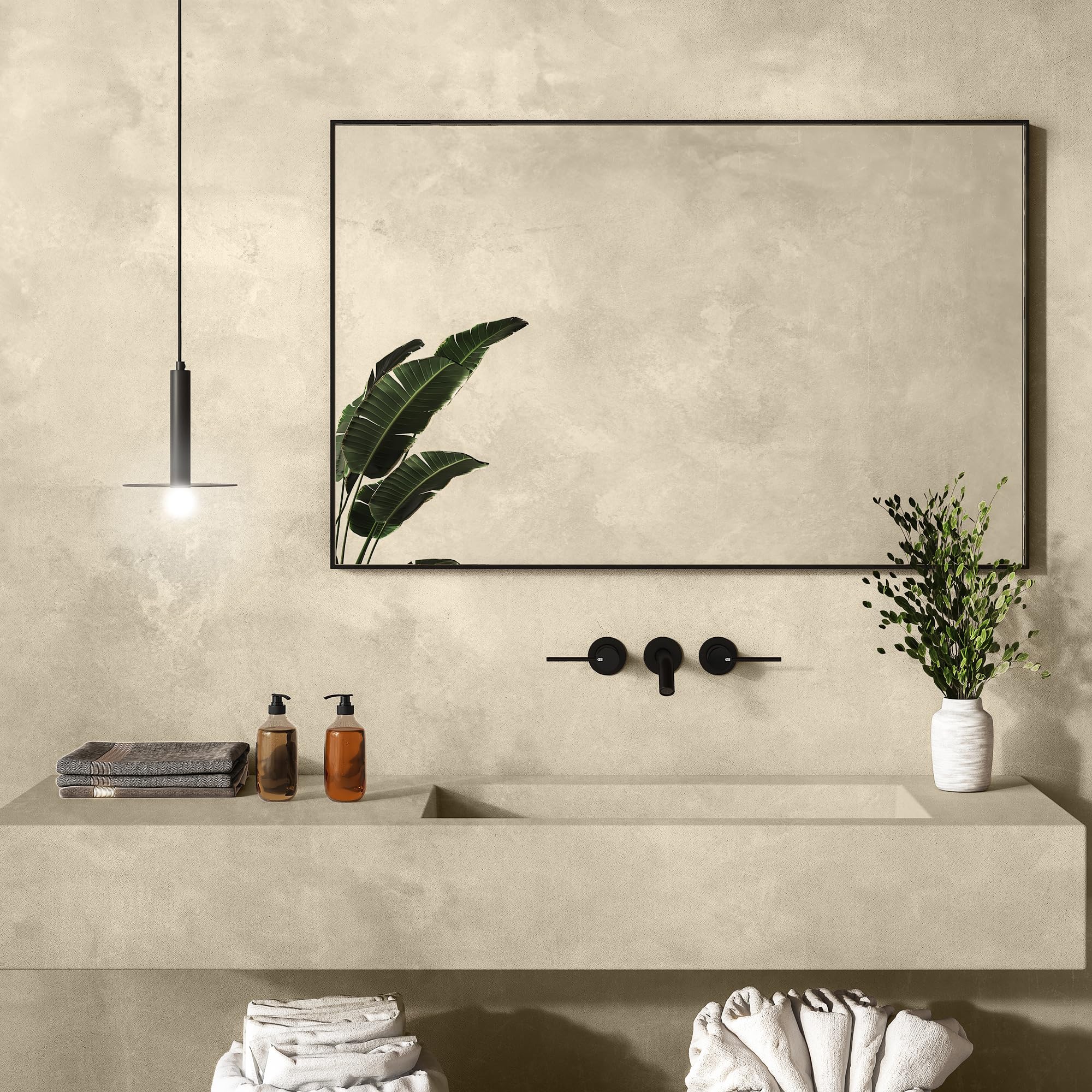 EPODEX Mikrozement Set für Wände - Ivory | Strukturputz & Designspachtel für Bad, Küche & mehr, Inkl. Spachtelmasse & Harz, Innen/Außen, 7m² für 2 Anstriche