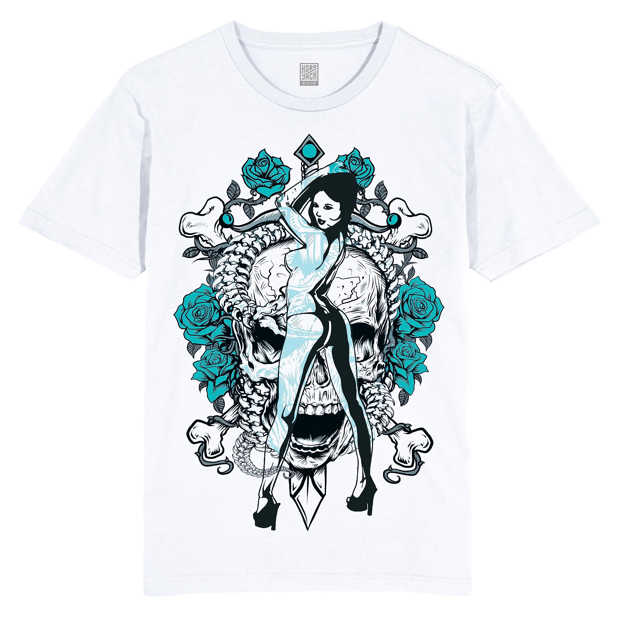 Hobo Jack Men's White - Tokyo Drifter - Tee T-Shirt (Large)