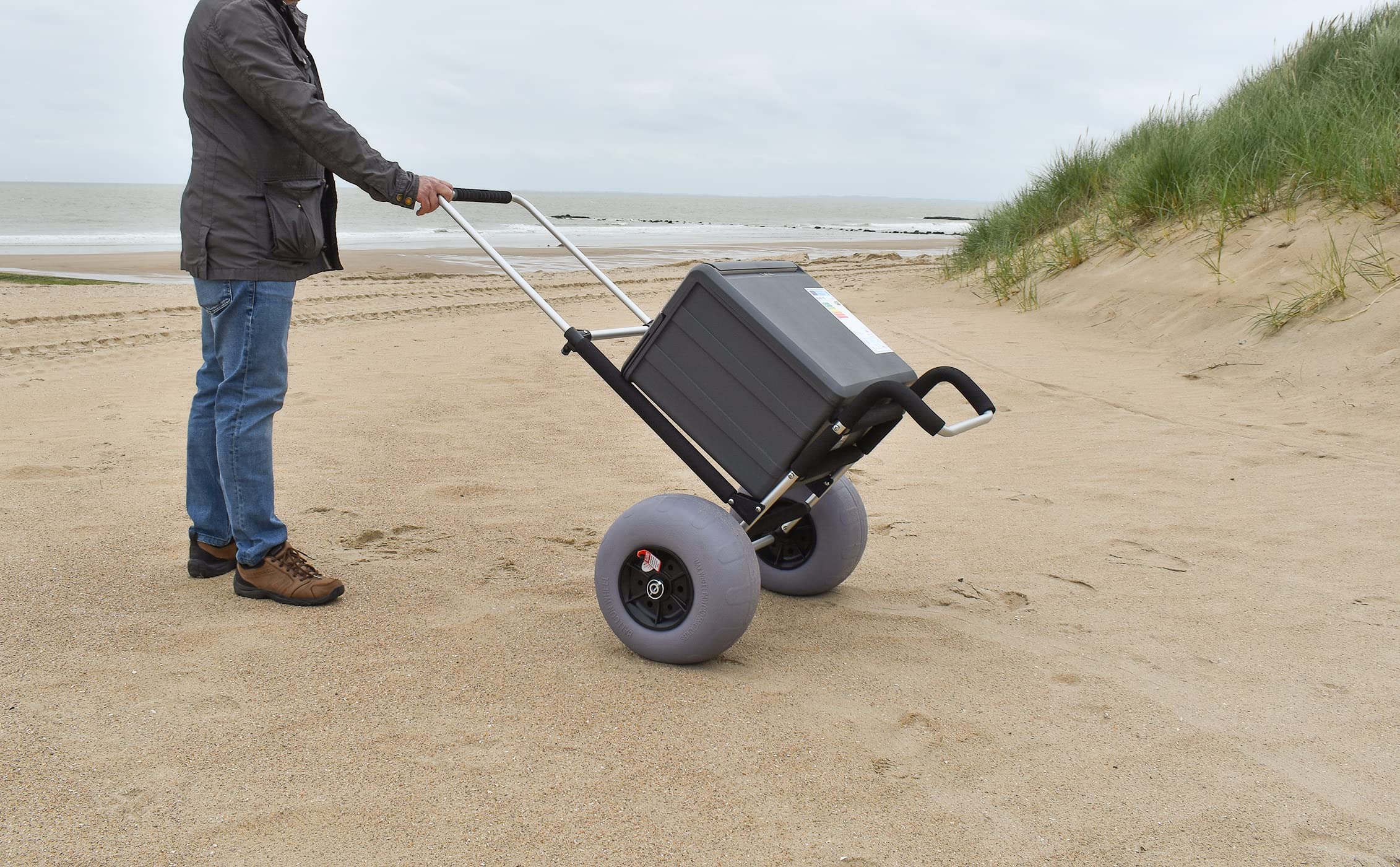 Carrello in alluminio per Sup - Ruota palloncino ideale per la sabbia