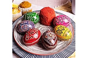 Pisanki Easter Eggs: 6 Decorative Wooden Ukrainian Treasures for Spring Decor