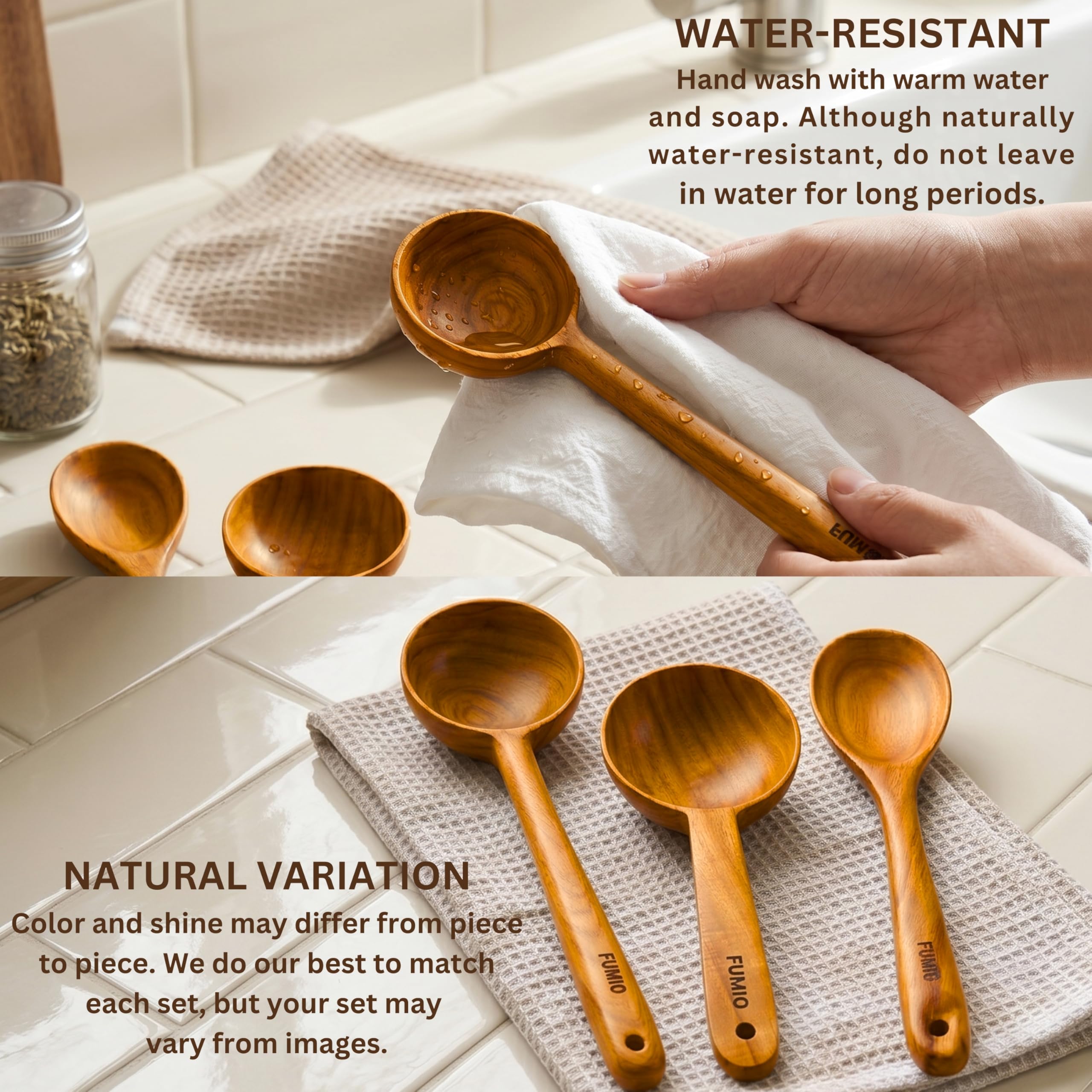 Juego de utensilios de cocina de madera de neem, cuchara ranurada, espátula plana, kit de espátula wok, utensilios de cocina antiadherentes, sartén, sartén, olla, utensilios de cocina de madera, juego
