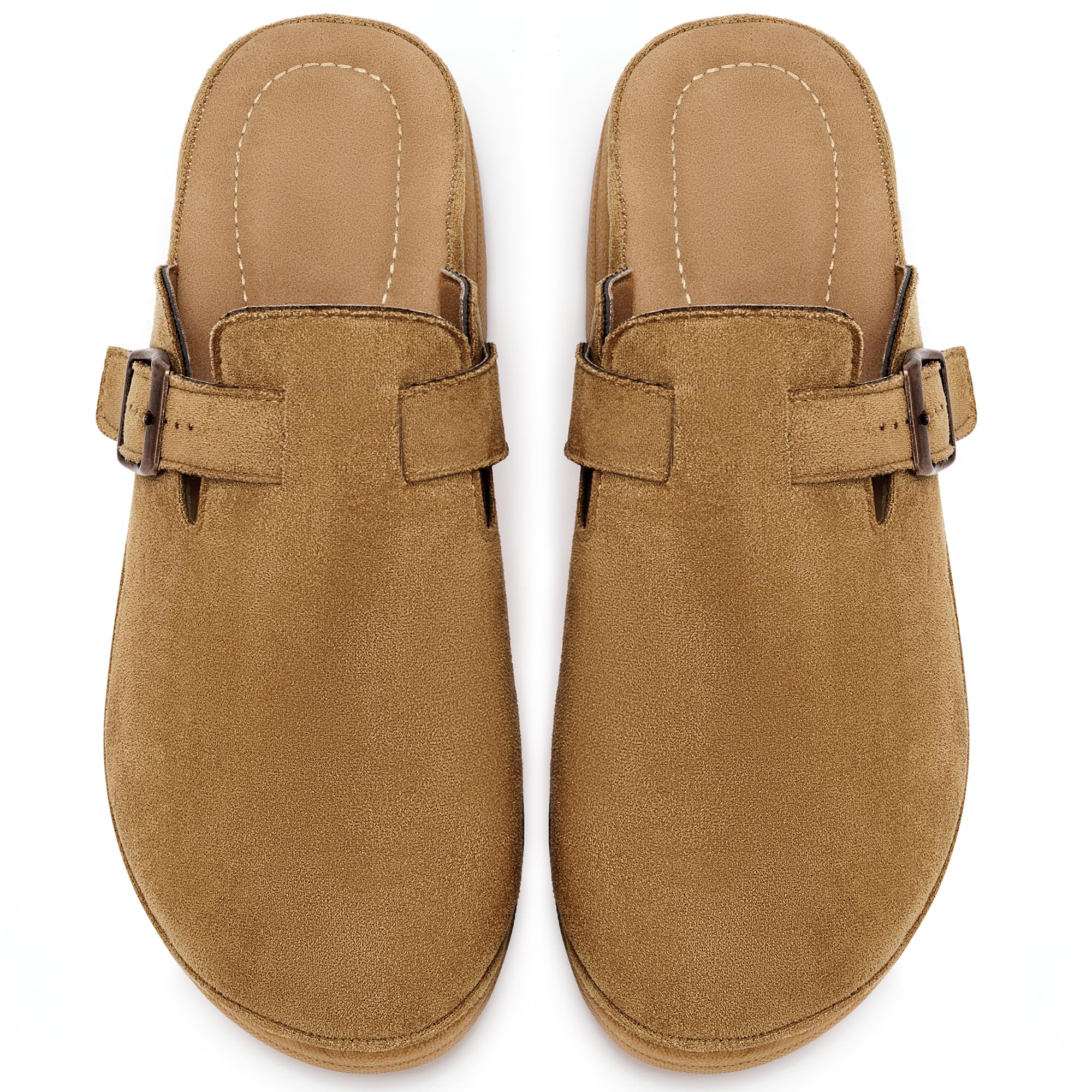 Ecetana Womens Clogs Closed Toe Sandals: 2026 Dressy Slip On Mules with Adjustable Buckle Comfortable Footbed Casual Shoes for Indoor Outdoor