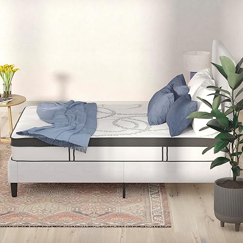 Miniatura 9 de Flash Furniture - Colchón Capri cómodo, de espuma certificada por CertiPUR-US, de 10 pulgadas, con resortes independientes; colchón tamaño