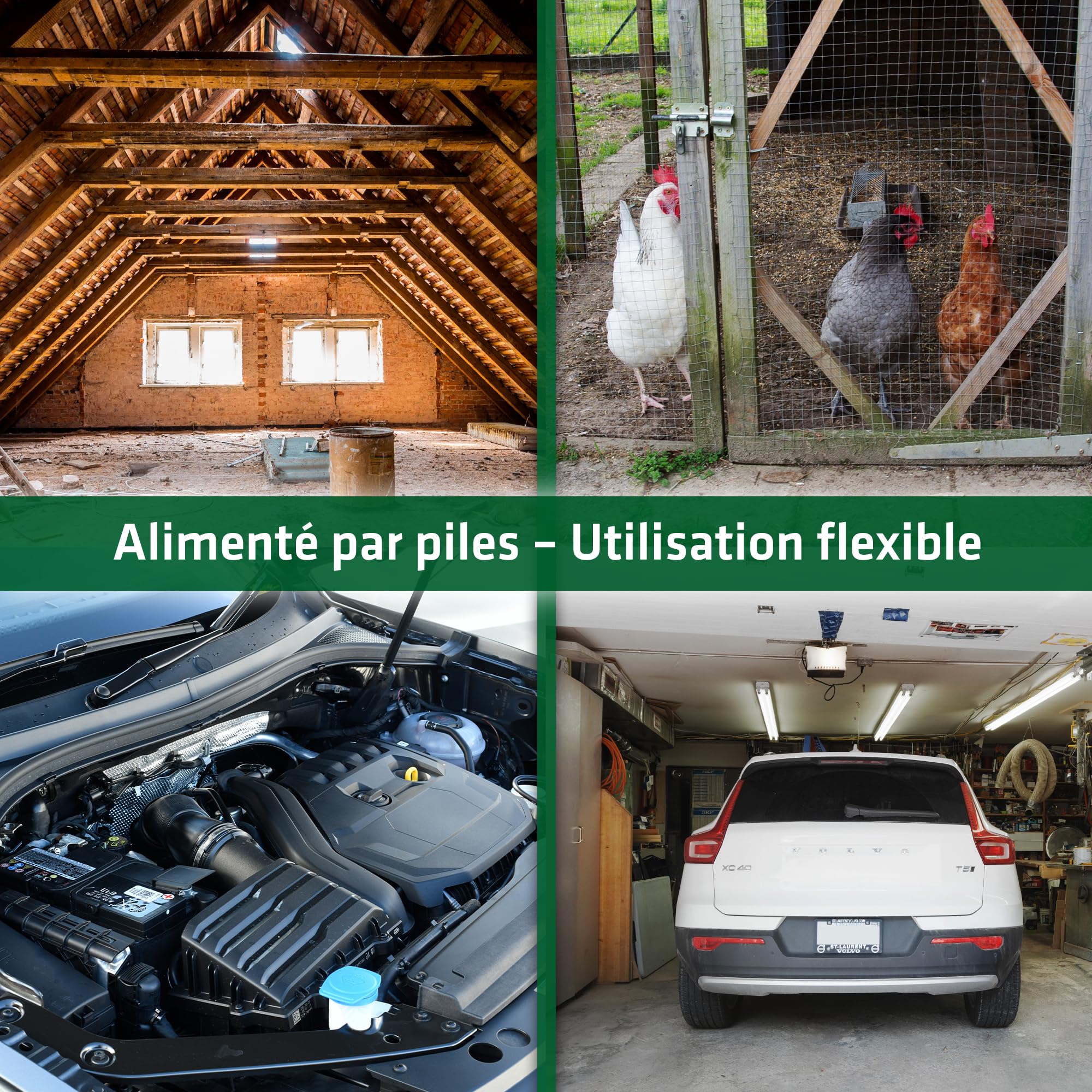 GARDIGO® Répulsif Anti Martres à Ultrasons avec Fréquences Variables | Repeller Anti-Fouines et Rongeurs | pour Voiture, Garage, Grenier | Remplacement Facile des Piles.