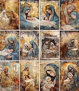 Amazon.com: Nativity Rice Paper, 8 x 10.5 inch (6pc) - Mulberry Paper ...