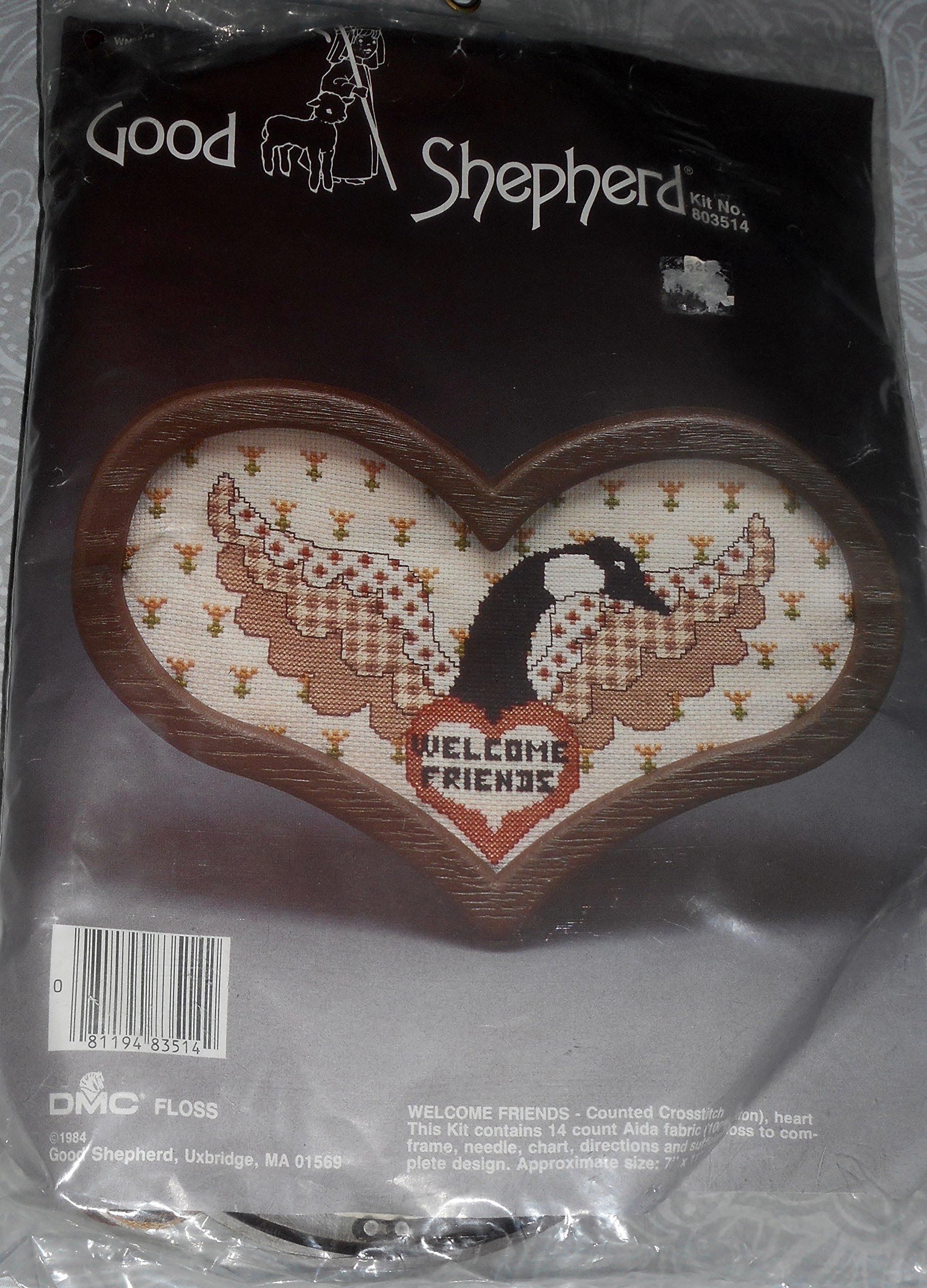 Good Shepherd"Welcome Friends" Country Goose Heart Cross Stitch Kit 803514