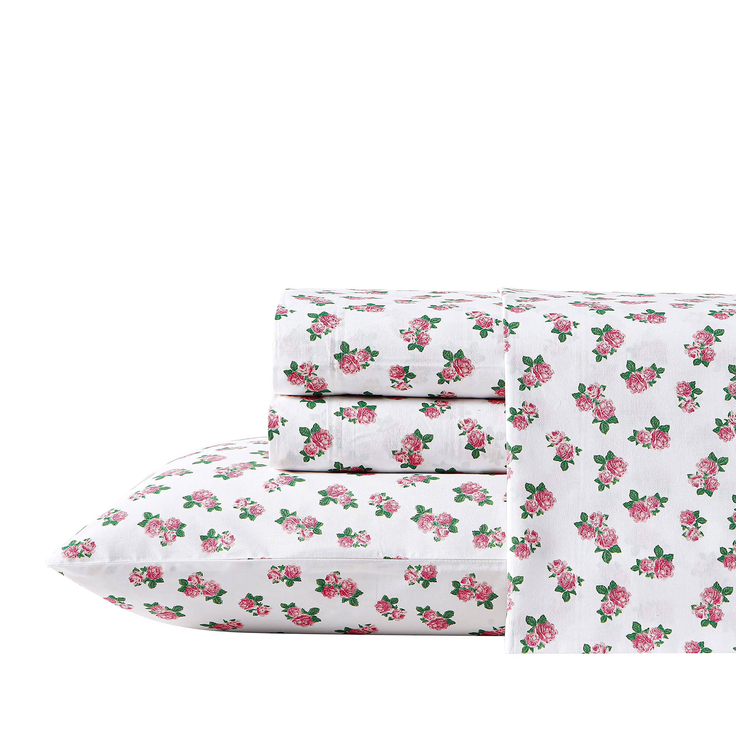 Parure de lit 100% coton percale Betsey Johnson pour lit jumeau Teeny Tiny Roses