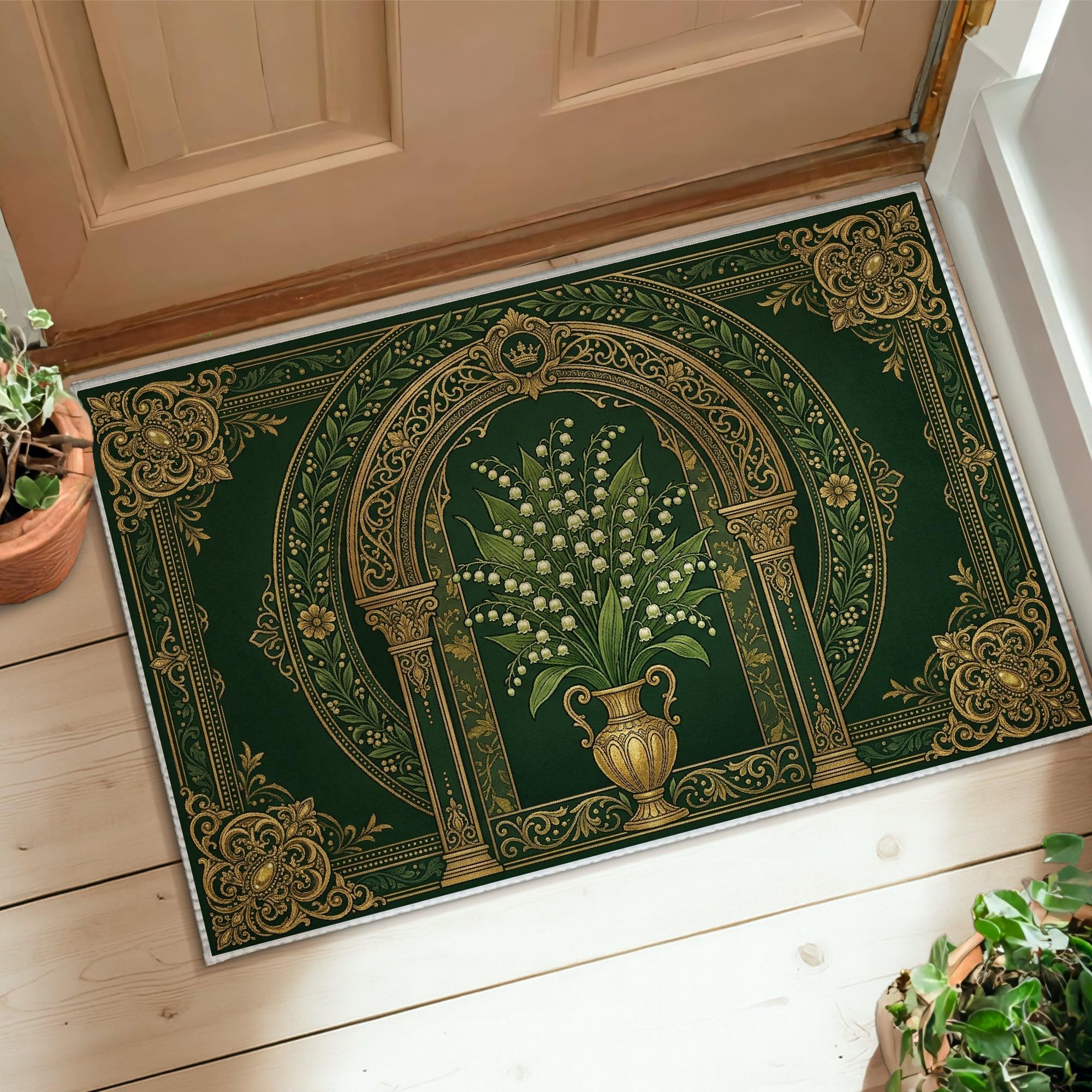 Tapis de sol pour vase élégant : la qualité rétro rectangulaire