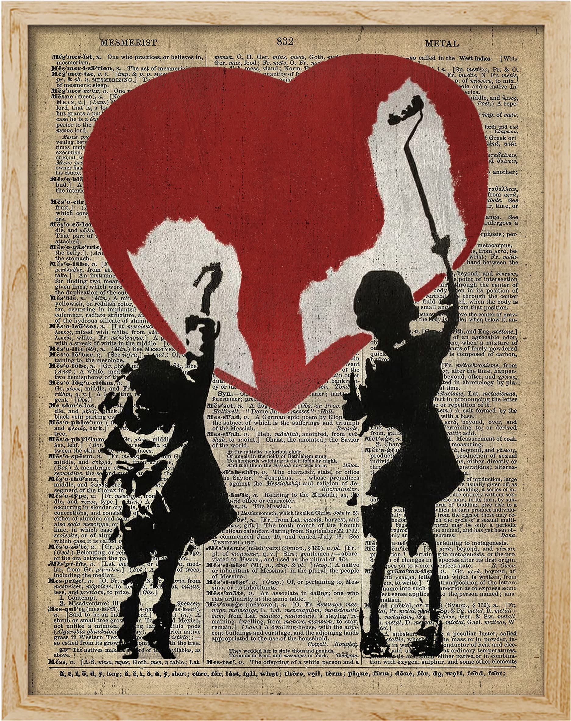 Amazon.com: SIGNWIN Adhesive Canvas Poster Two Kids Painting a Red