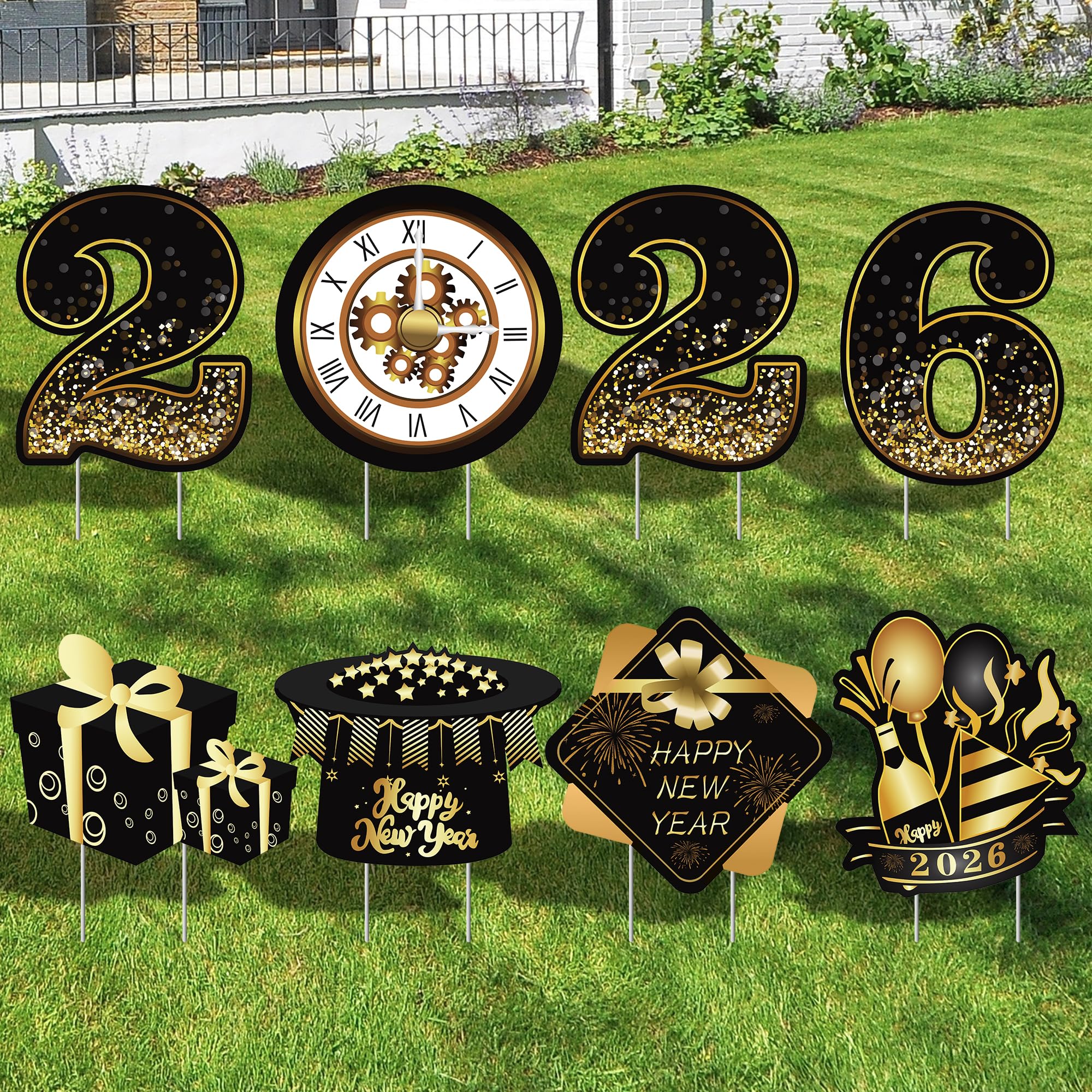 Amazon.com: KatchOn, Happy New Year Yard Sign 2026 - Pack of ...