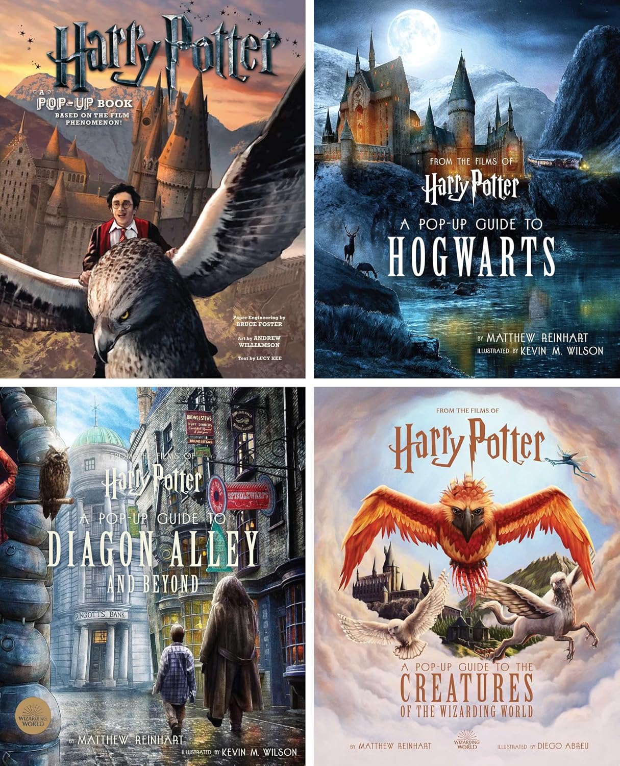 Harry Potter Deluxe Pop-Up Collection (4 Books): A Guide to Hogwarts, Diagon Alley, Creatures of the Wizarding World (4 Pop-Up Books Set)      Pop-Up – February 4, 2025
