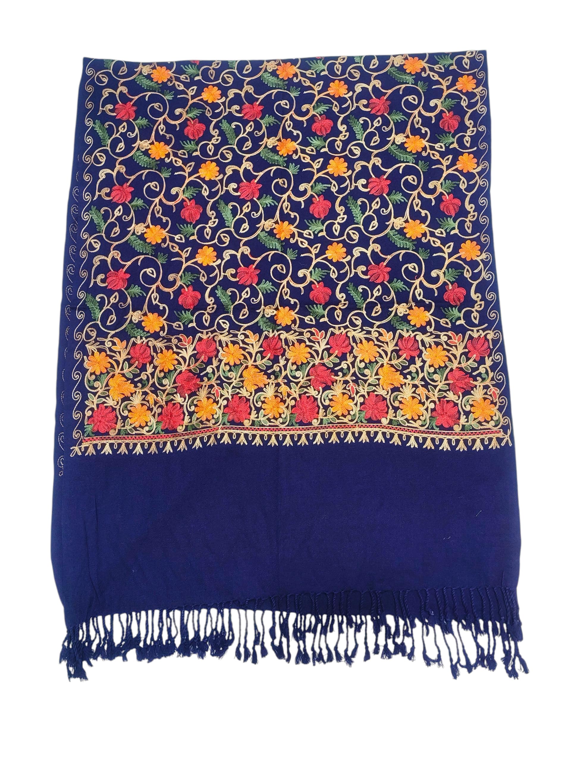 SS traders Kashmiri Embroidered Stole, Traditional Handcrafted Stole-image-25