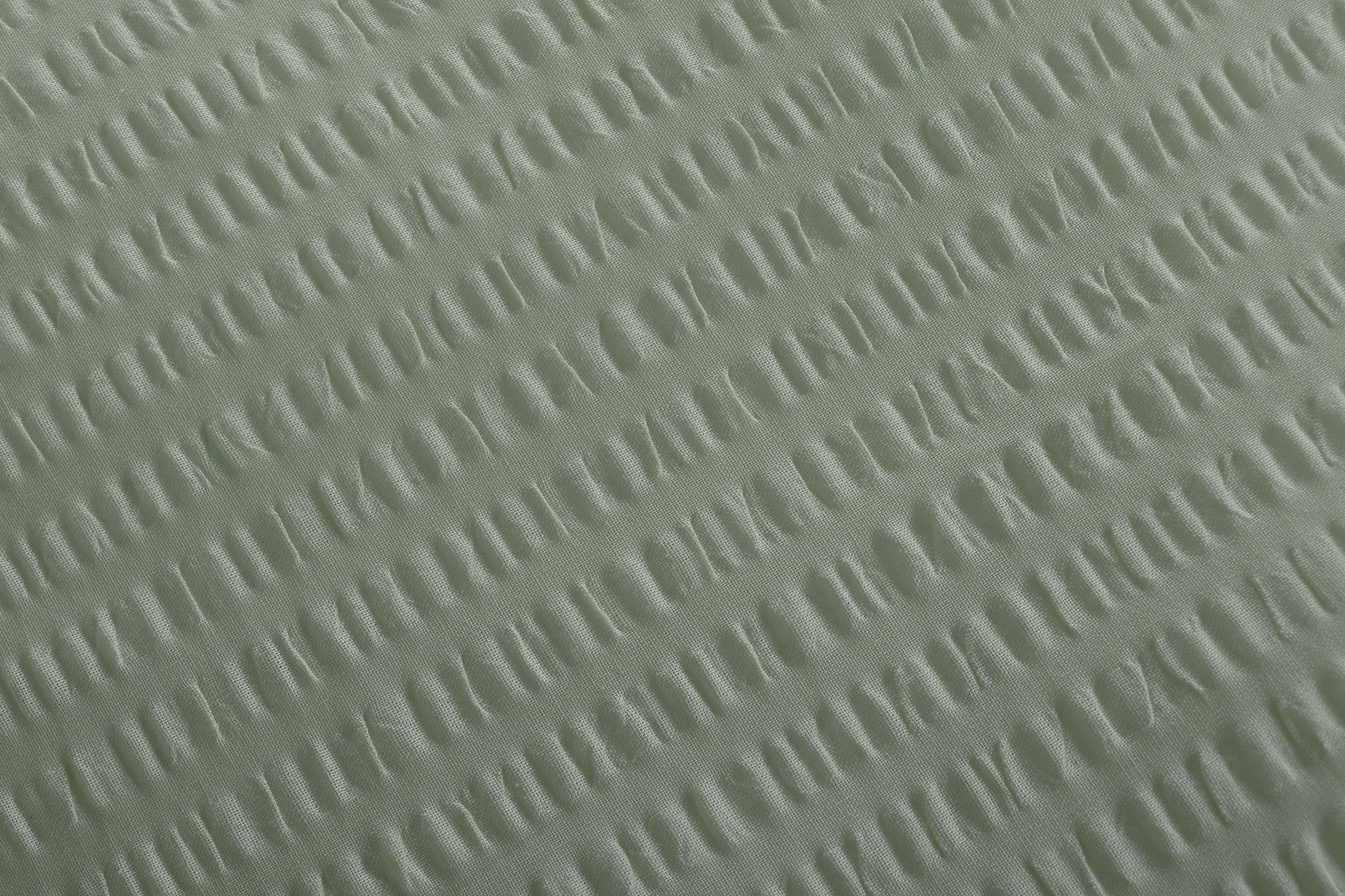 jilda-tex Komplet pościeli ekologicznej z kory, 100% bawełna, Valencia, letnia pościel (szałwiowa zieleń, 240 x 220 + 2 x 80 x 80 cm)