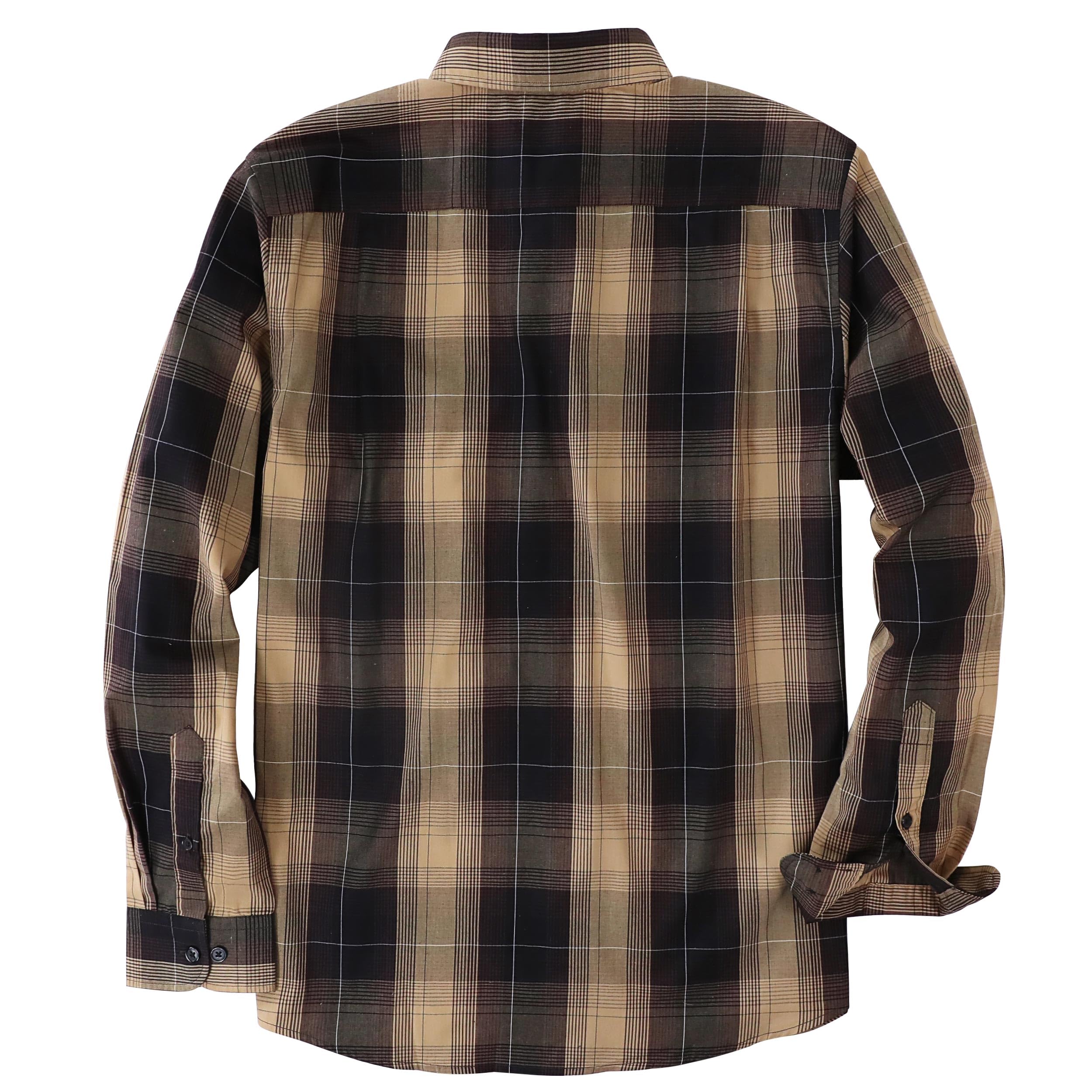 Dubinik® Camicia Quadri Uomo Casual Leggero Botton Down Regular Fit con Taschini